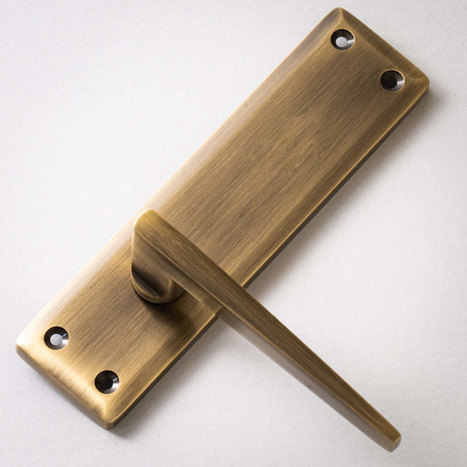 Kendal Door Handles On Plate Latch Handle in Aged Brass  SHOW