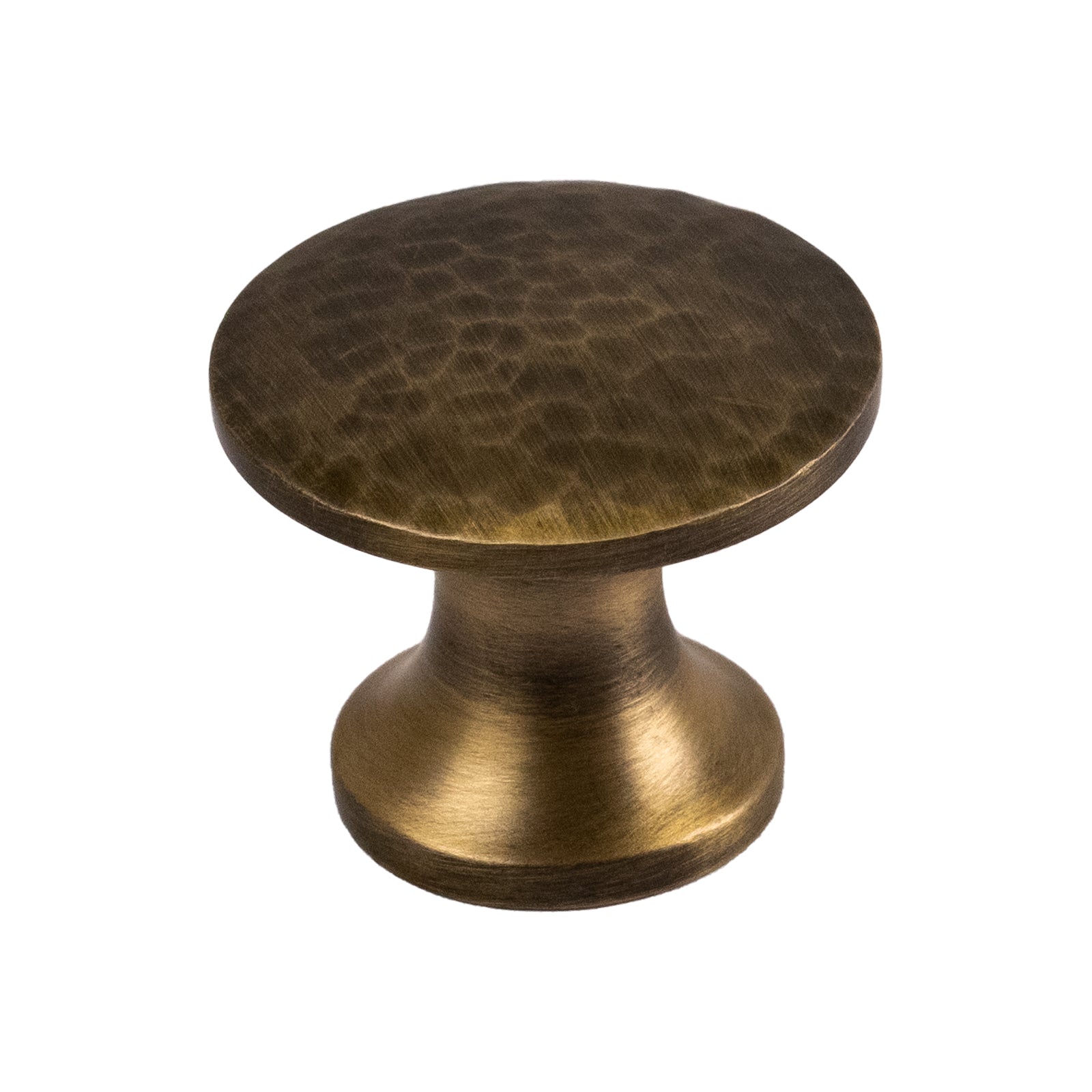 Hammered Classic Cabinet Knobs in Antique Brass 24mmSHOW
