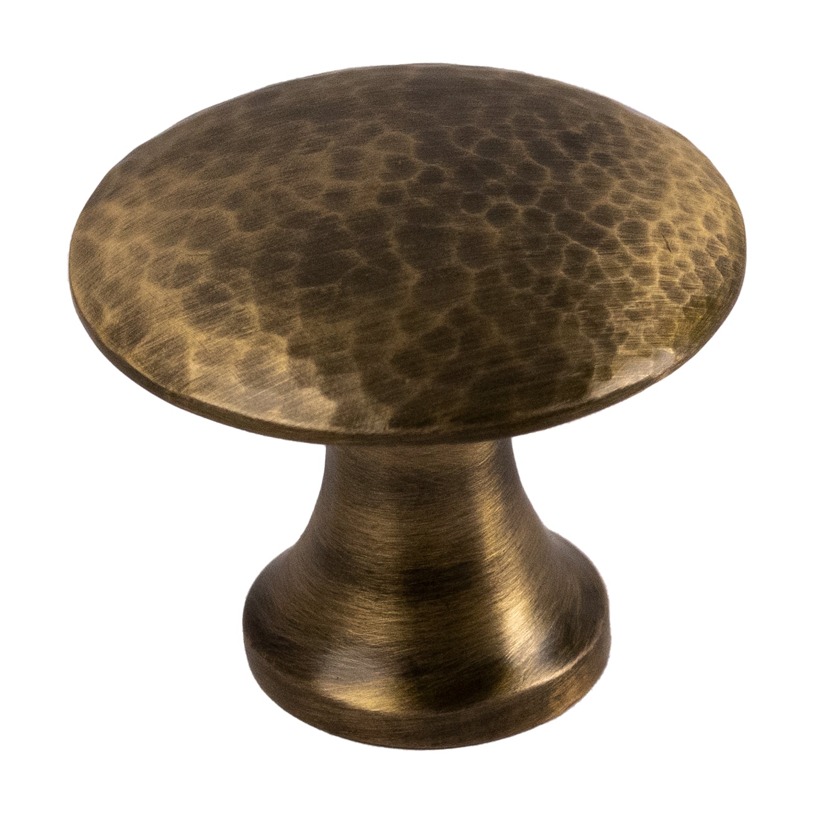 Hammered Classic Cabinet Knobs in Antique Brass 41mm SHOW