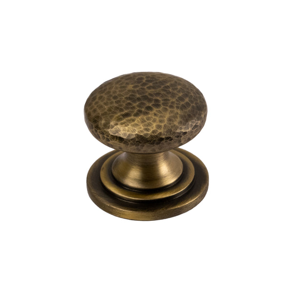 Antique Brass Hammered Design Victorian Knobs 24mm SHOW