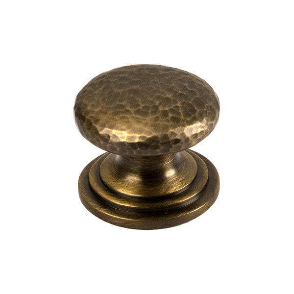 Antique Brass Hammered Design Victorian Knobs 37mm SHOW