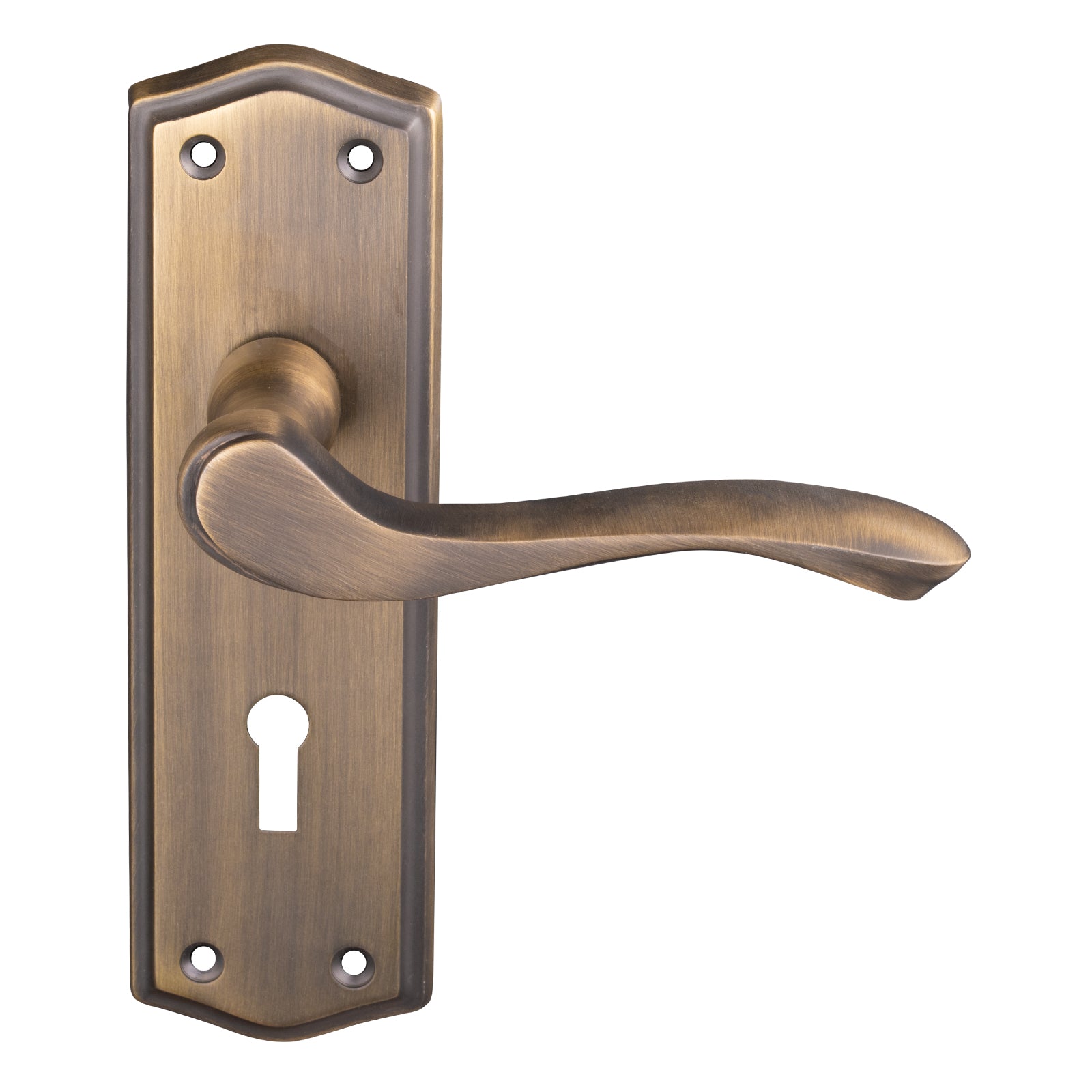 antique brass lock profile door handles