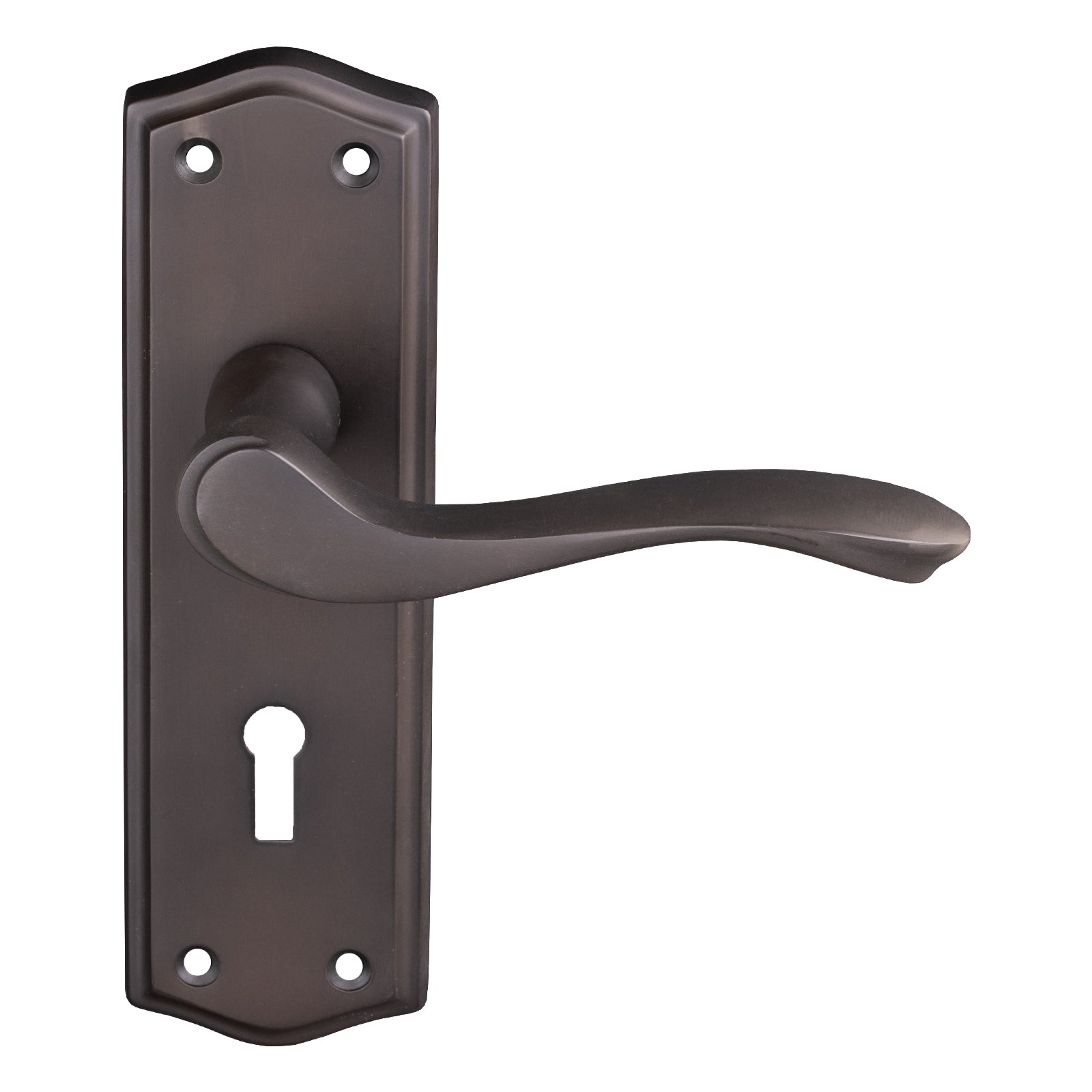 bronze lever on backplate locking handles