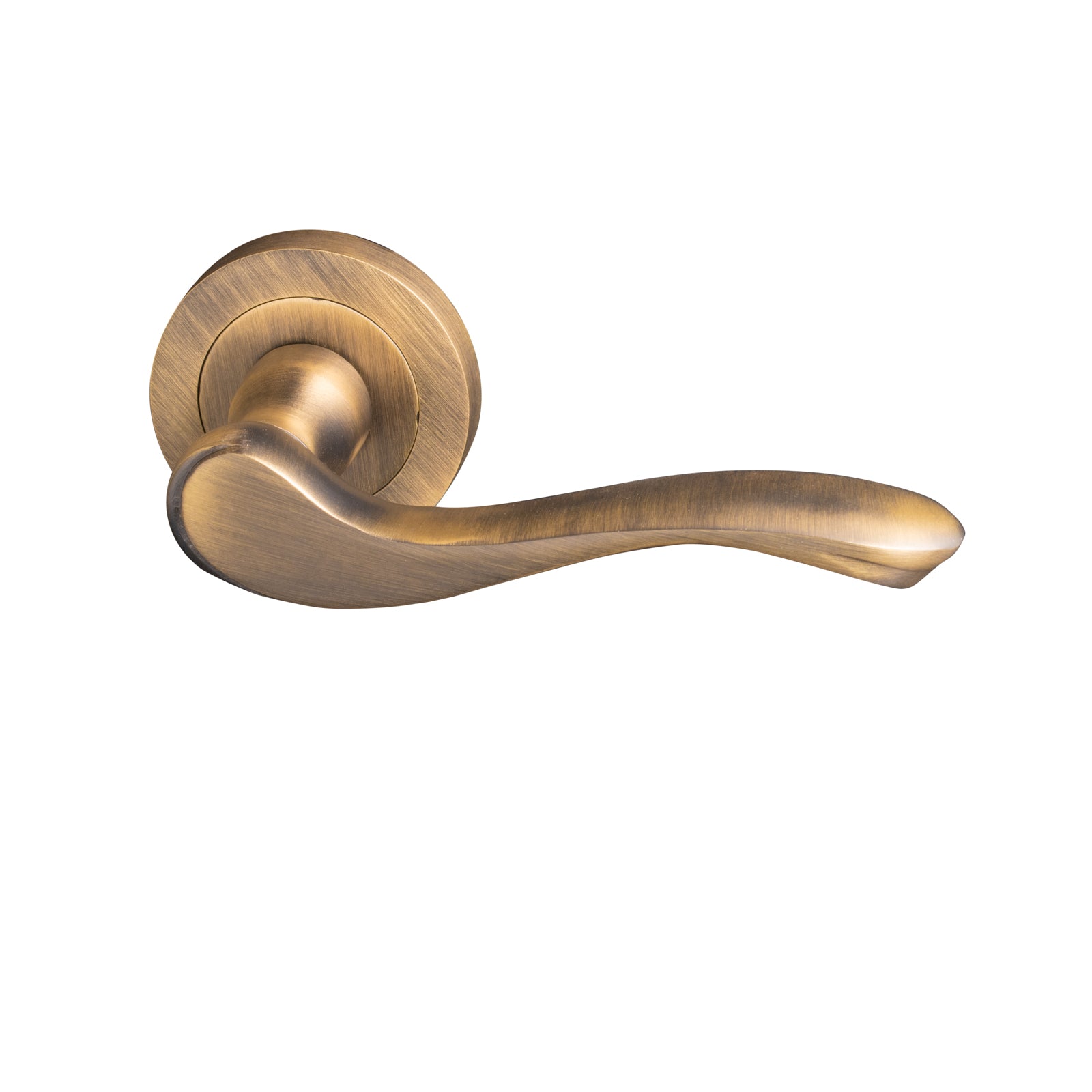 antique brass lever on rose door handles SHOW