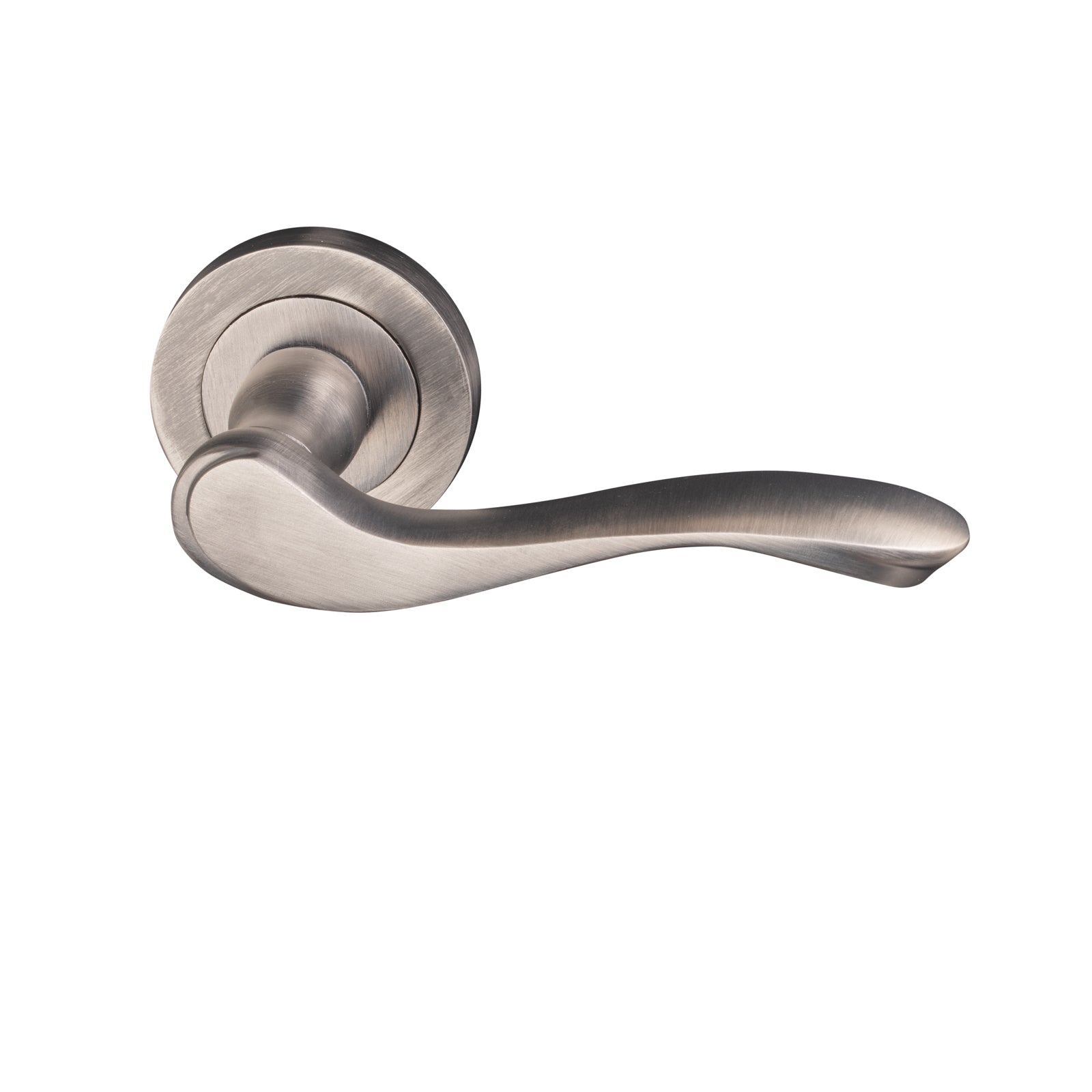 metal lever on rose door handles SHOW