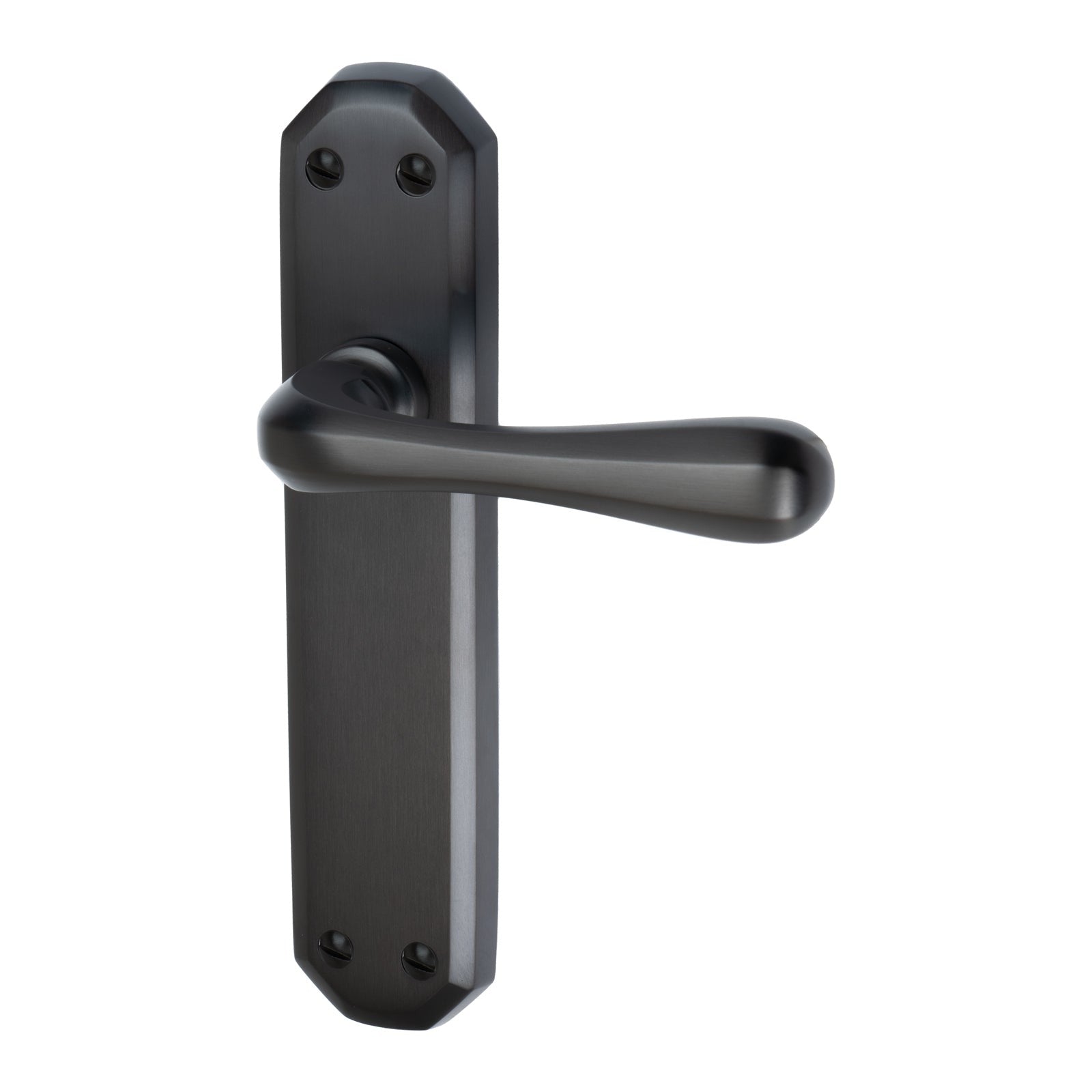 Charlbury Door Handles On Plate Latch Handle in Matt Bronze SHOW