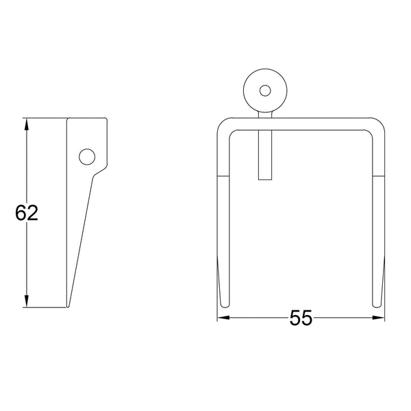 knock in locking staple dimension drawing SHOW