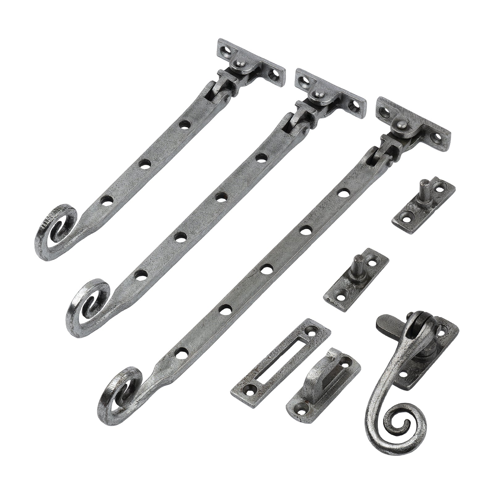 Pewter Monkey Tail Window Fastener | Casement Windows