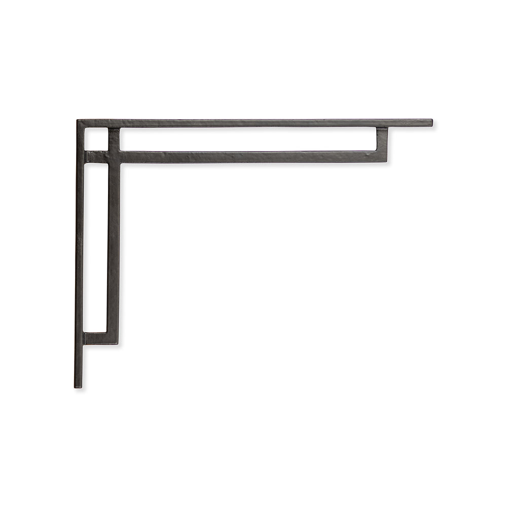 Art Deco Narrow Black Shelf Bracket Cast Iron Wall Brackets