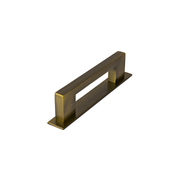 Antique brass Metro pull handles on backplate SHOW