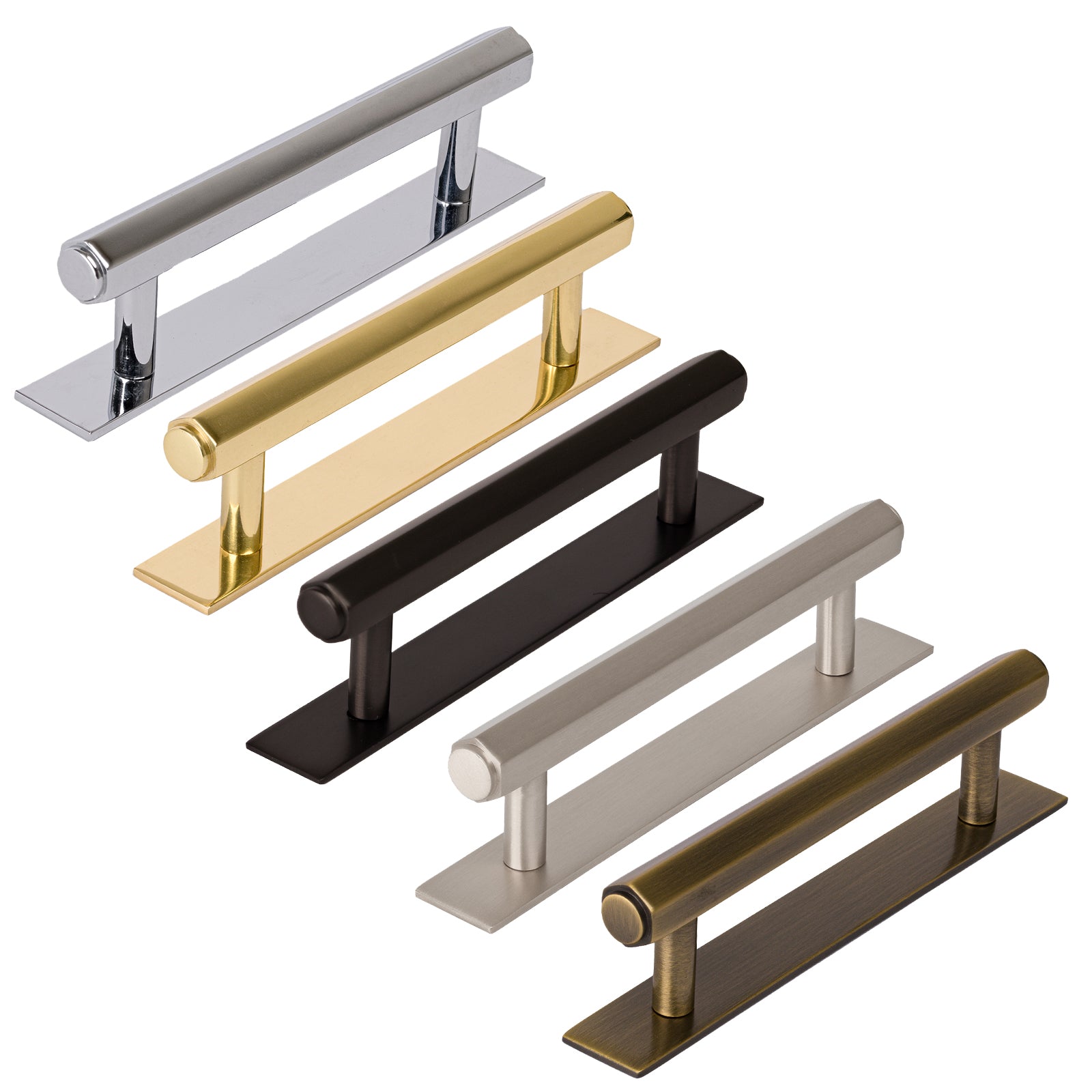 Hexagonal Pull Handles On Backplate | Cabinet Furniture
