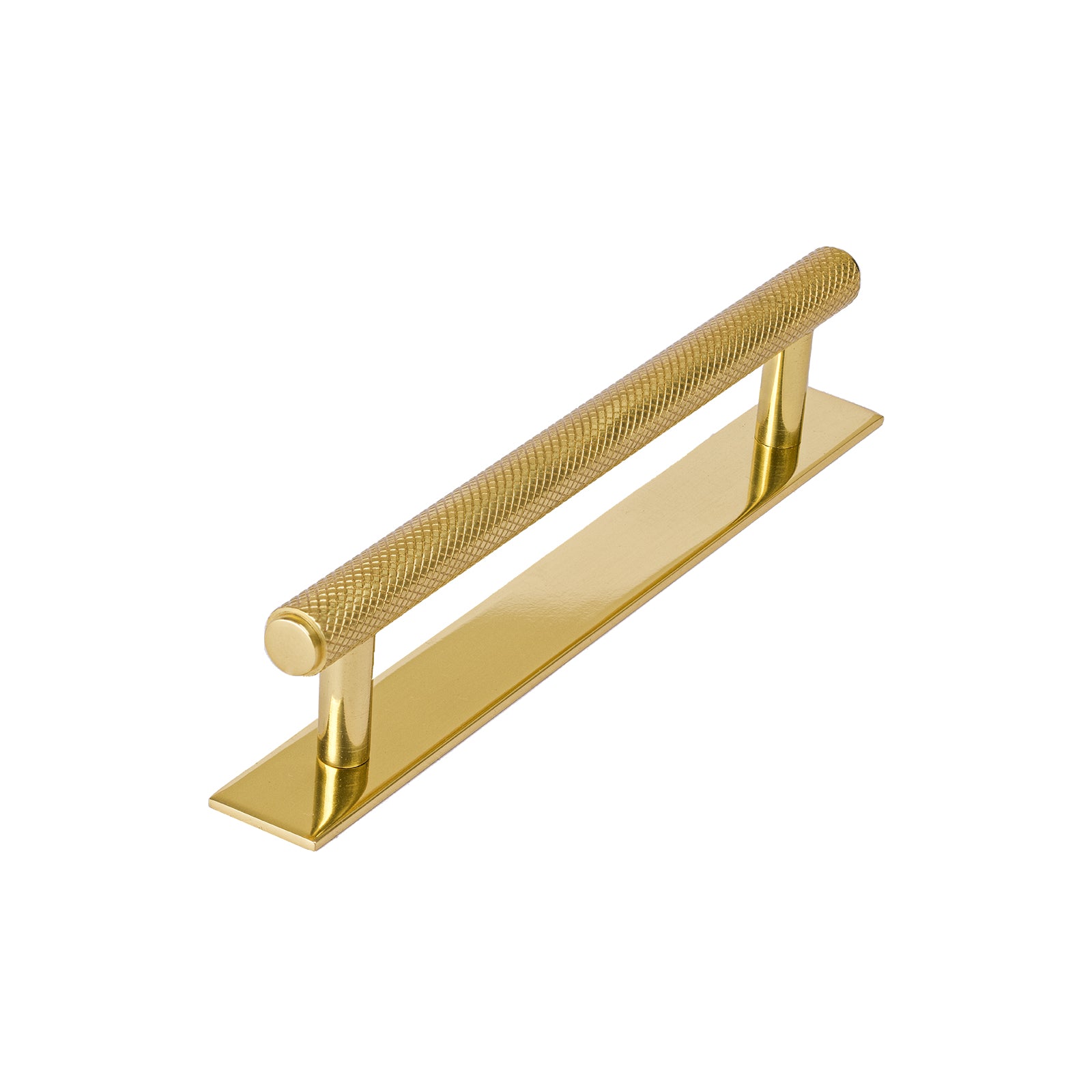 polished brass kitchen pull handle, knurled handles