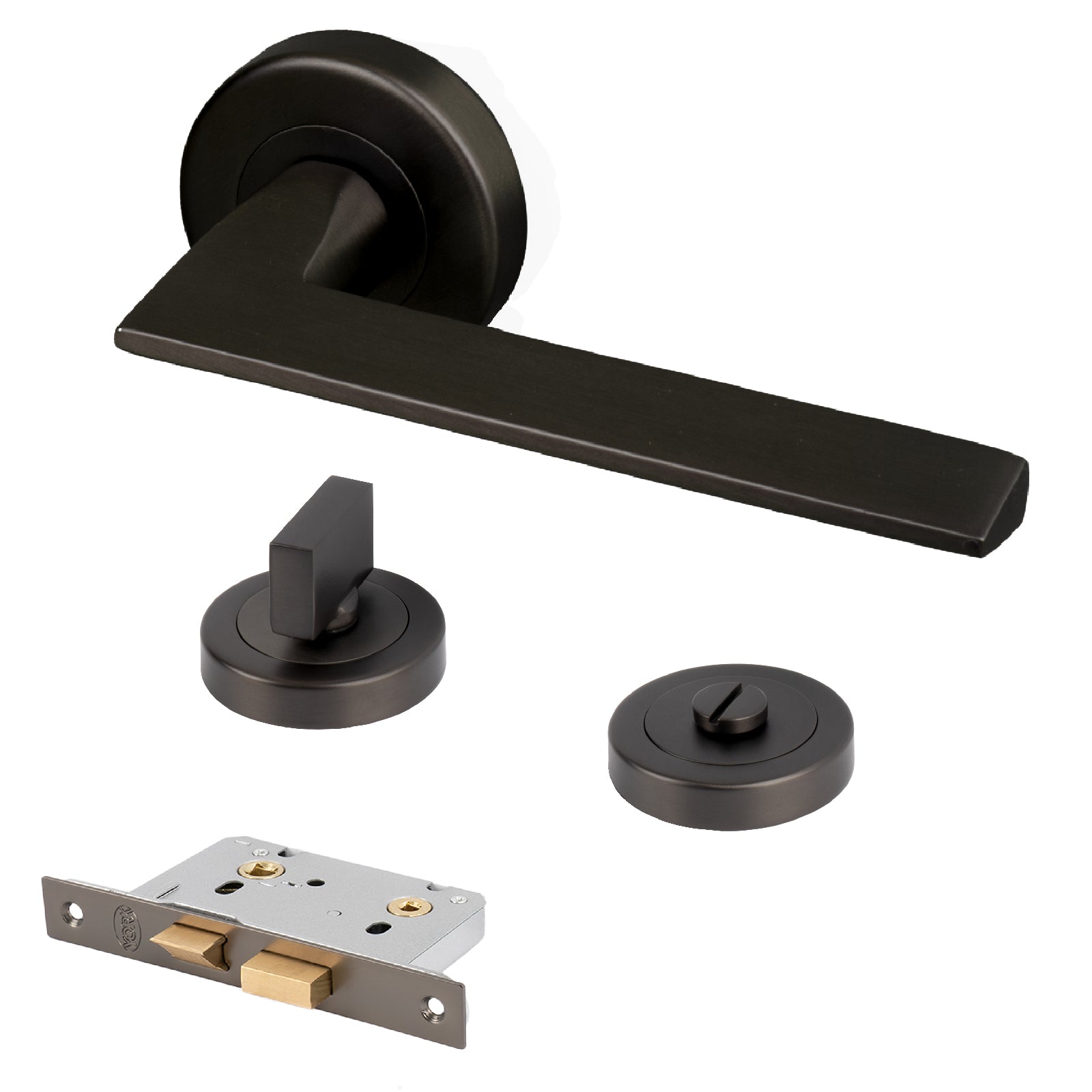 modern bronze lever on rose bathroom door handles latch lock set