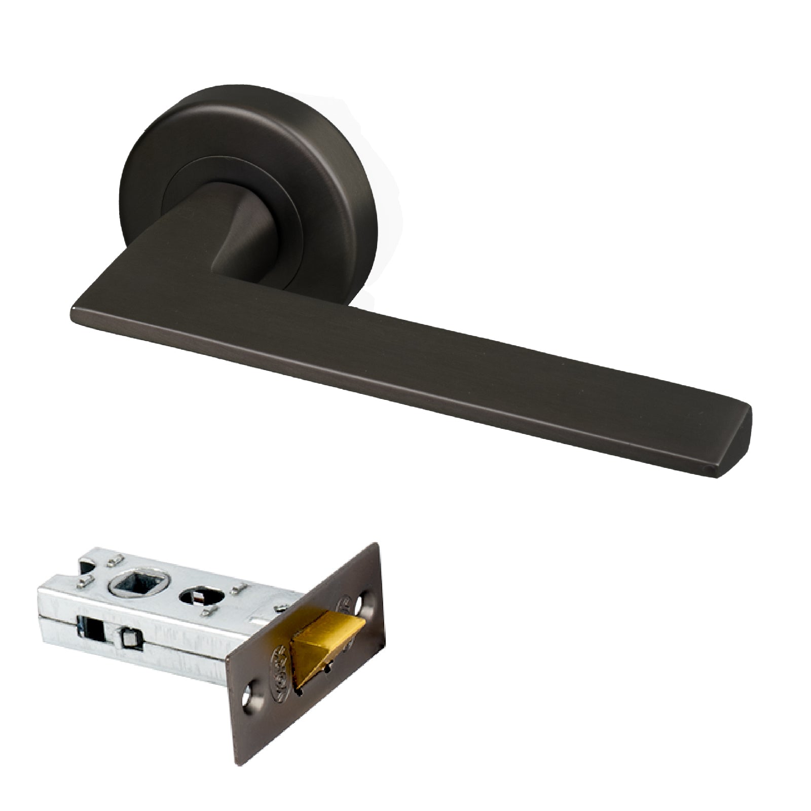 XFORT Matt Black Liberty Lever On Rose Door Handles, T-bar Lever XFORT Matt Black Liberty Lever On Rose Door Handles, T-bar Lever