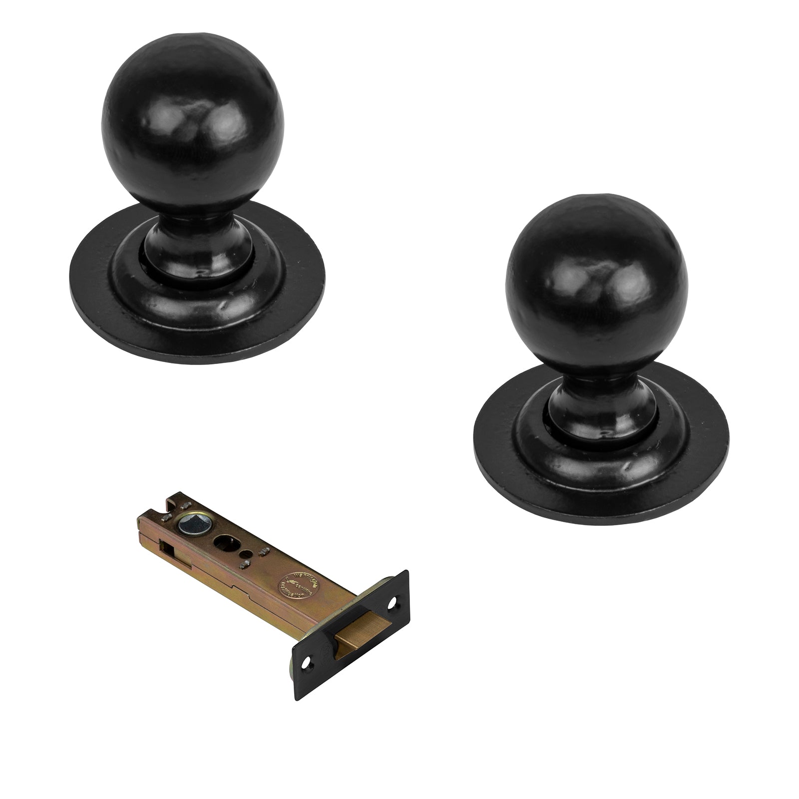round black cast iron door knobs 4 inch latch set