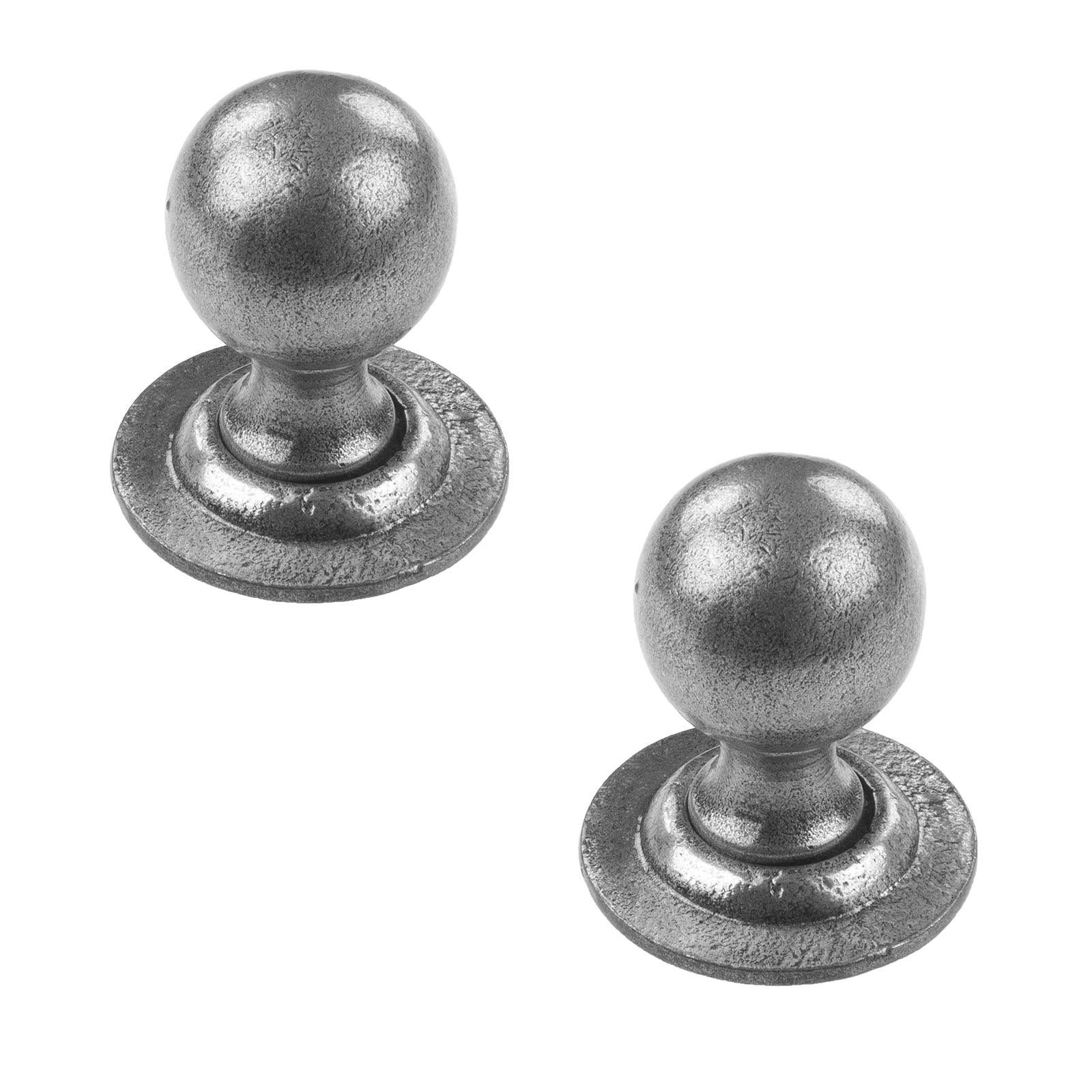 round pewter cast iron door knobs