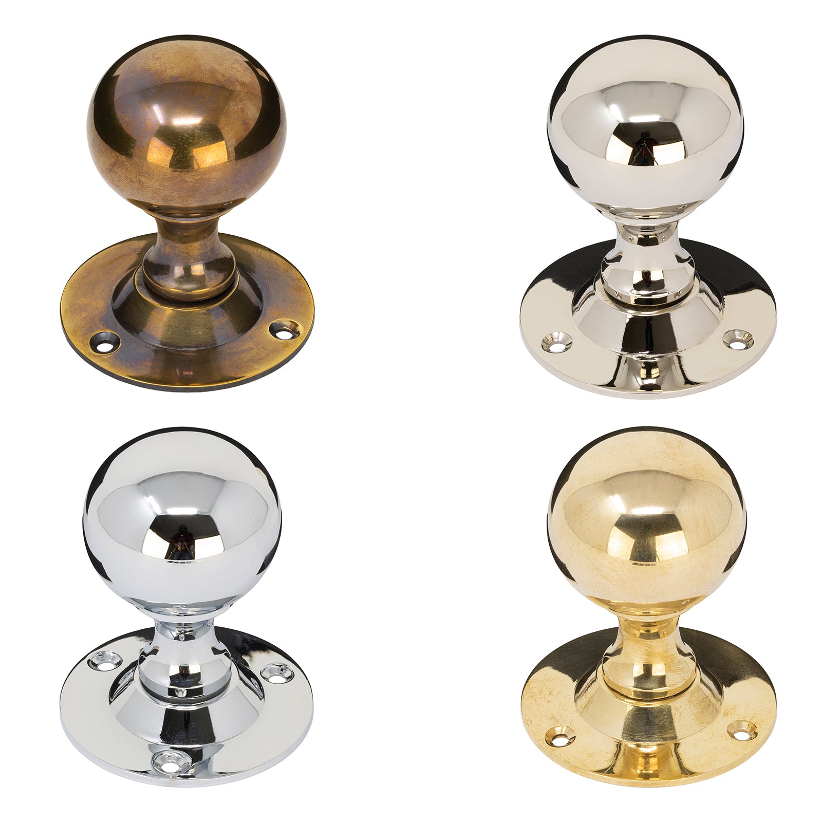 Round Brass Door Knobs also known as solid brass door knobs