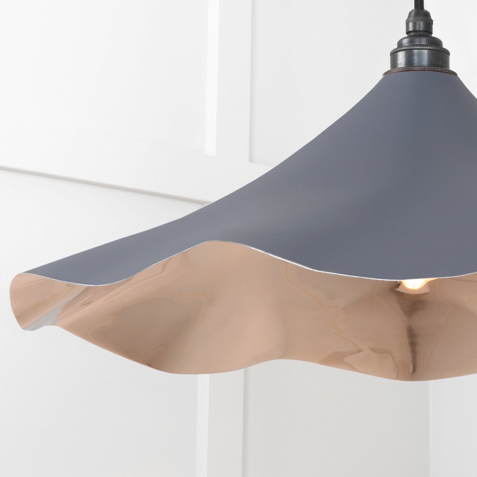 SHOW SHOW Image of Flora Cluster Light in Slate in Polished Nickel finish