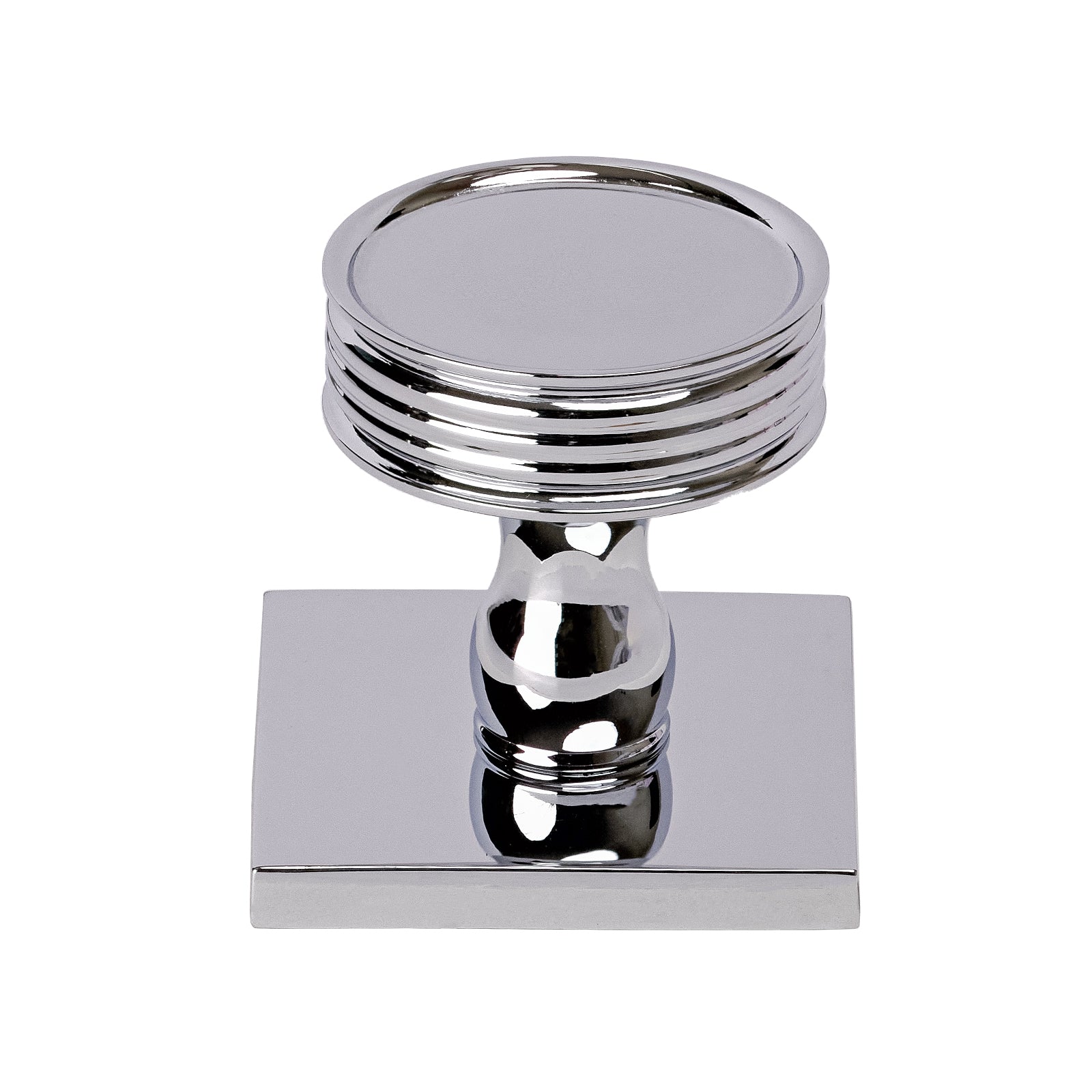 Chrome Venetian Cabinet Knobs On Square Backplate SHOW