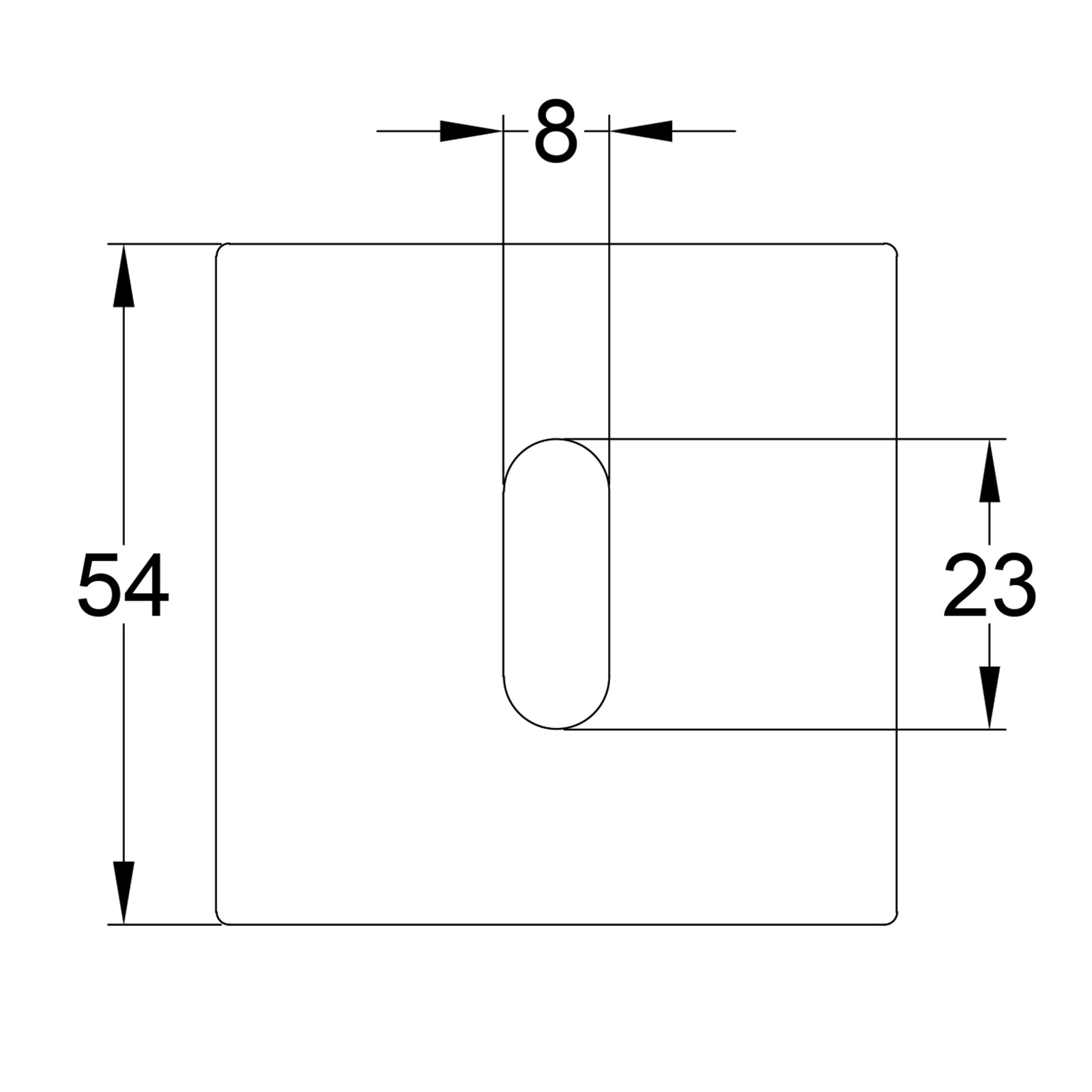 square brass escutcheon standard dimension drawing SHOW