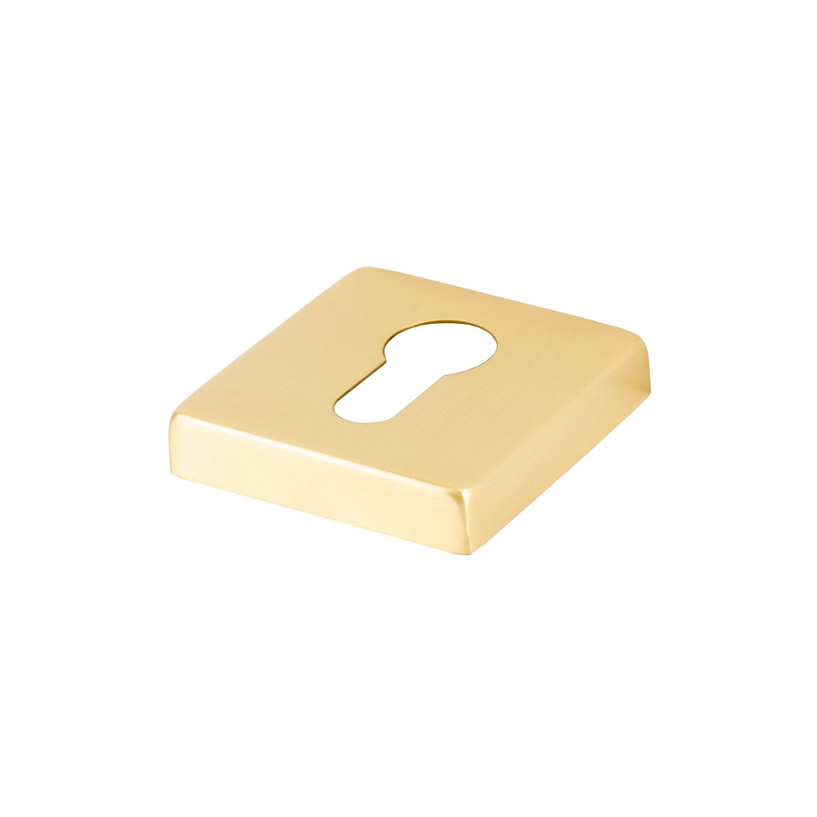 satin brass square escutcheon euro, solid brass keyhole cover SHOW