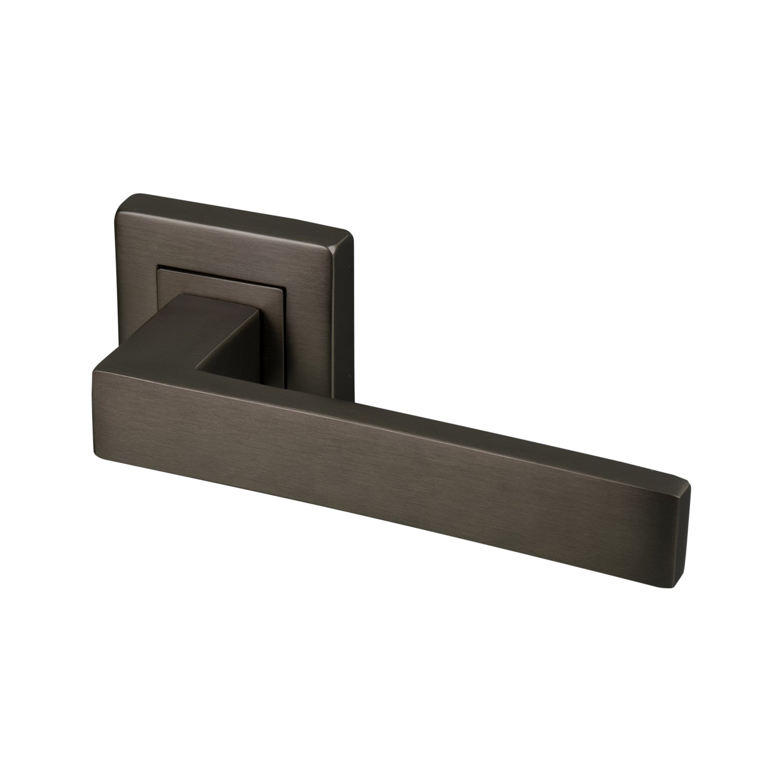 bronze square rose door handle concealed fixings SHOW