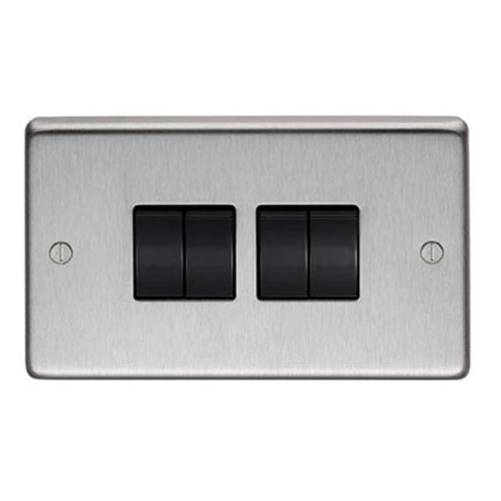 SHOW Image of Quad 10 Amp Switch with Satin Stainless Steel finish