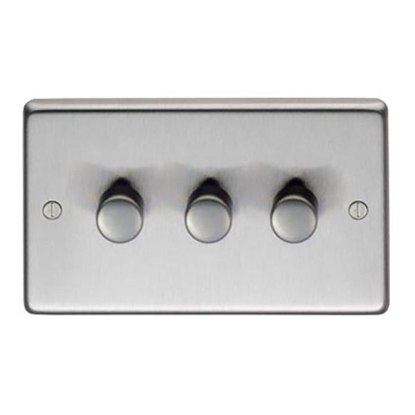 SHOW Image of Triple LED Dimmer Switch with Satin Marine Stainless Steel finish