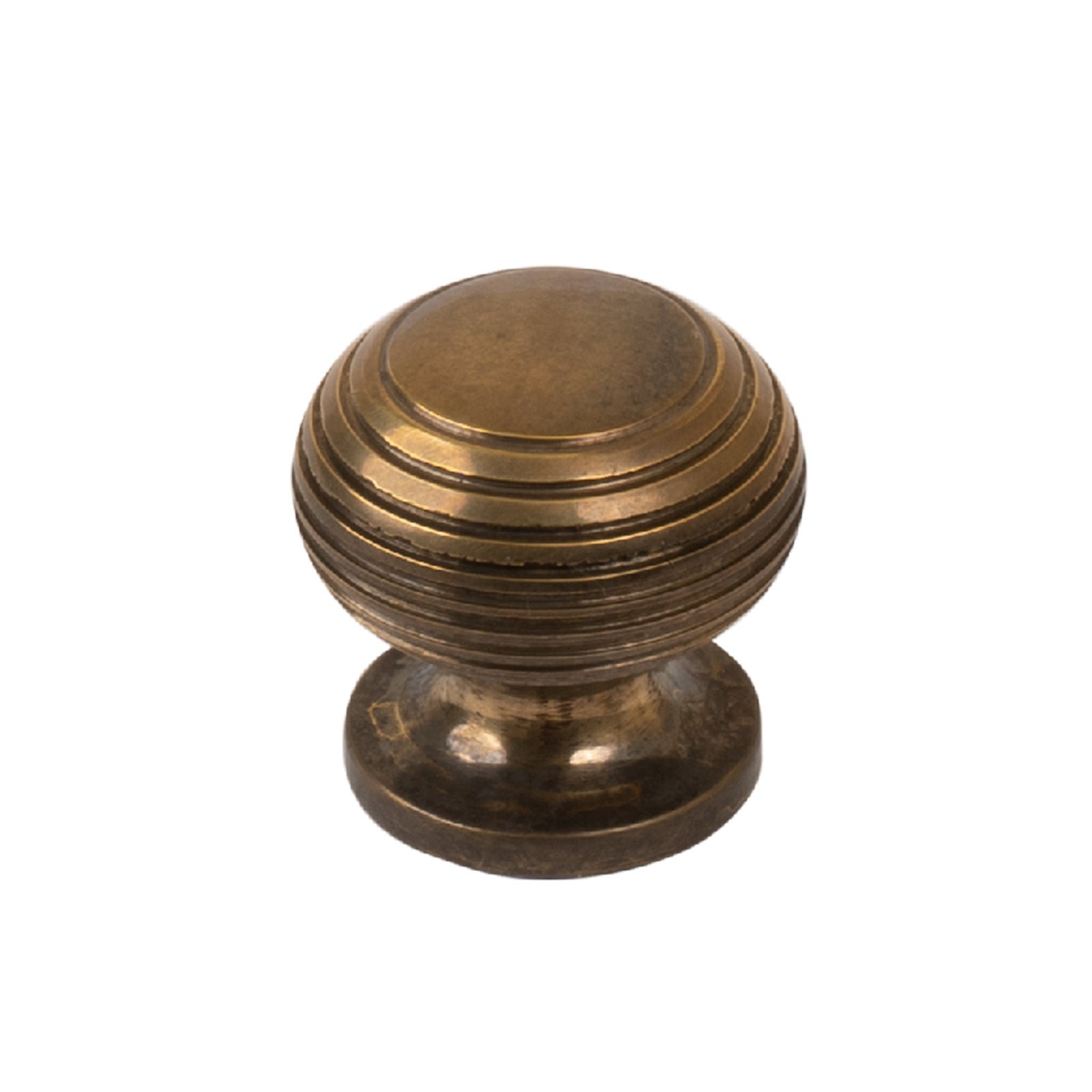 small beehive cabinet knob in antique brass