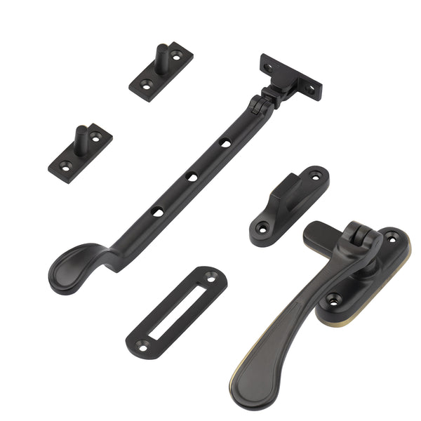 matt bronze 8 inch spoon end window stay set SHOW