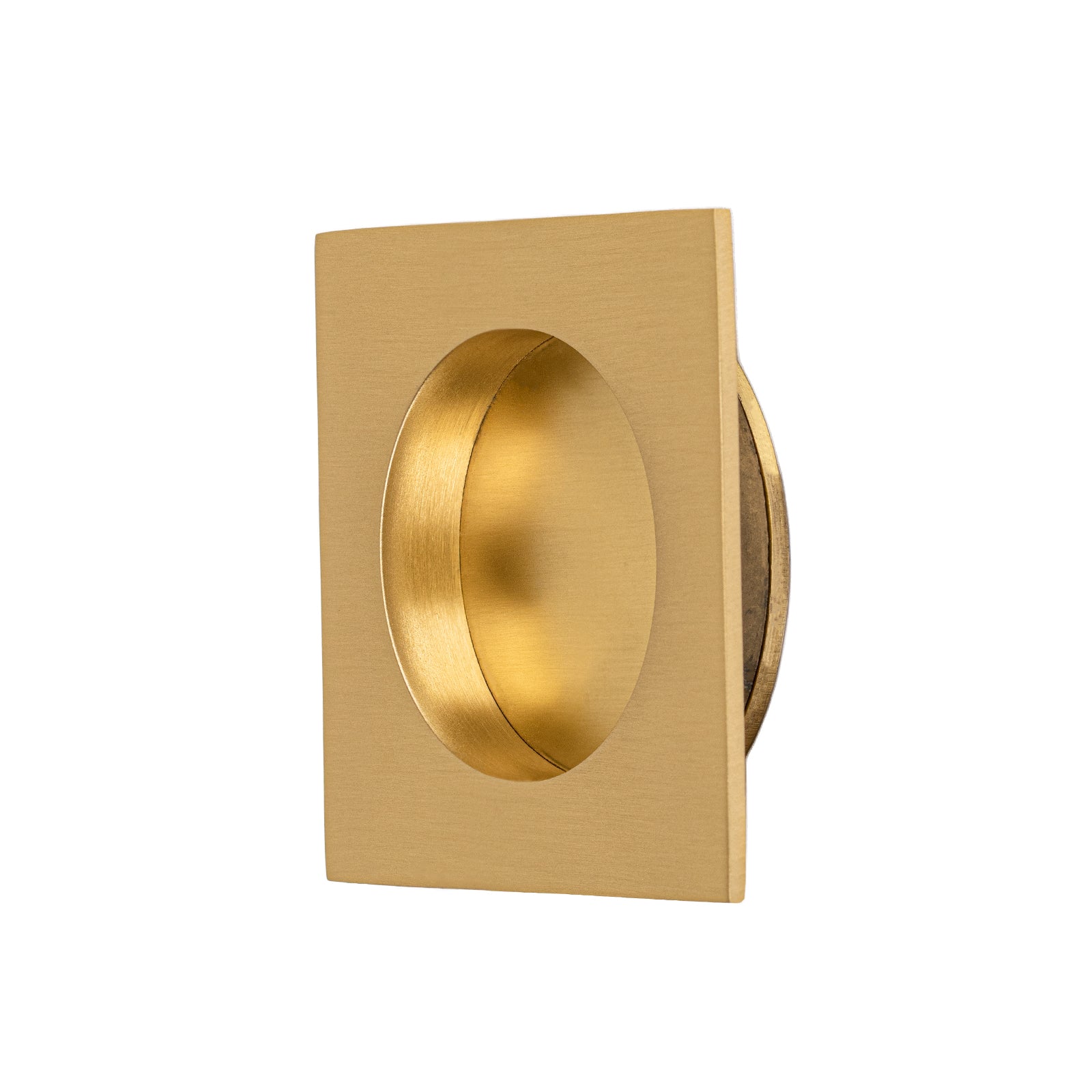 satin brass square pocket door handle SHOW