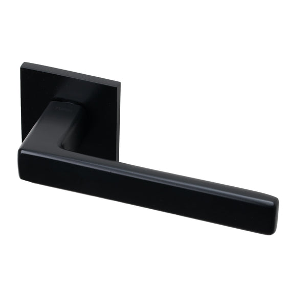 Cedro Lever on Rose Door Handle in Black Pearl Finish SHOW