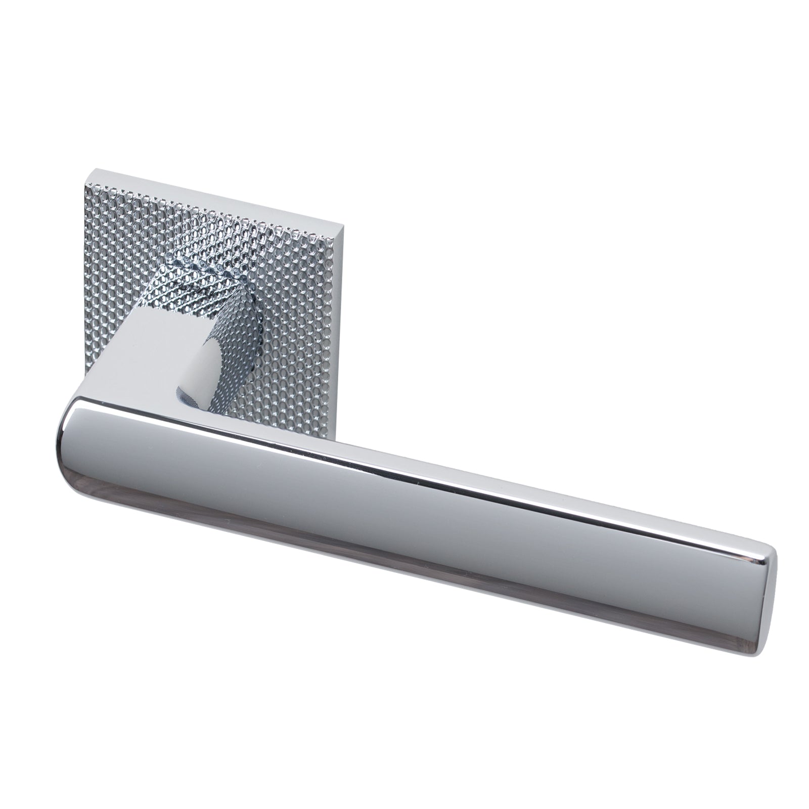Coroto Waterfall Texture Lever on Rose Door Handle in Bright Chrome Finish SHOW