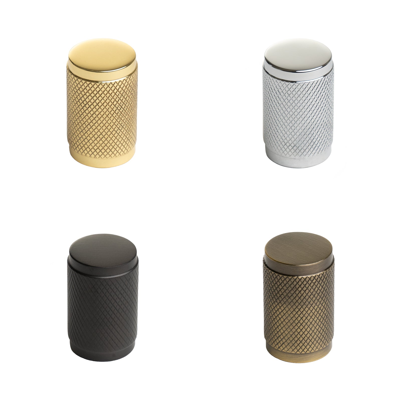 Cylinder Knurled Cabinet Knobs