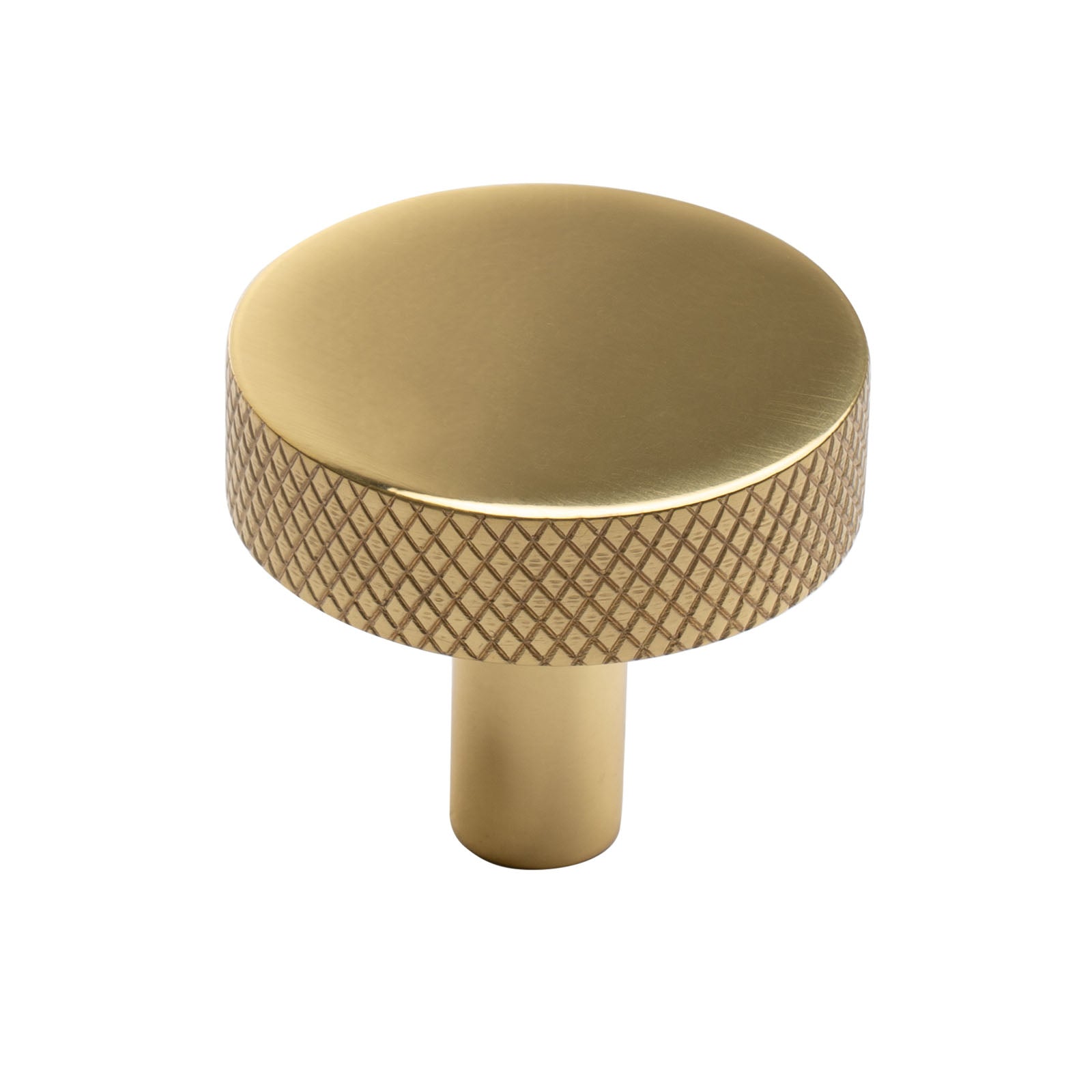 brass drawer knob with knurled pattern SHOW