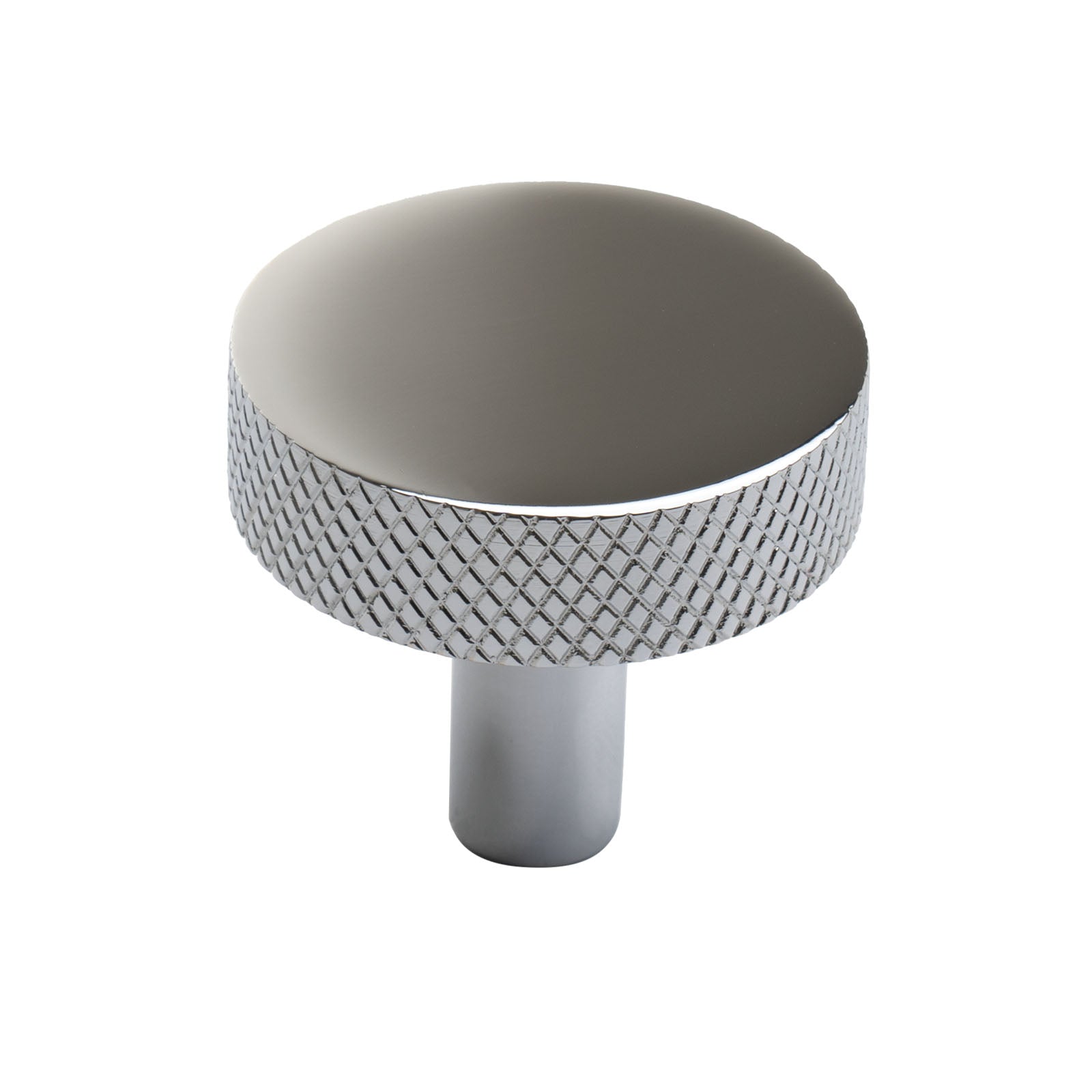 chrome knurled cupboard knob SHOW