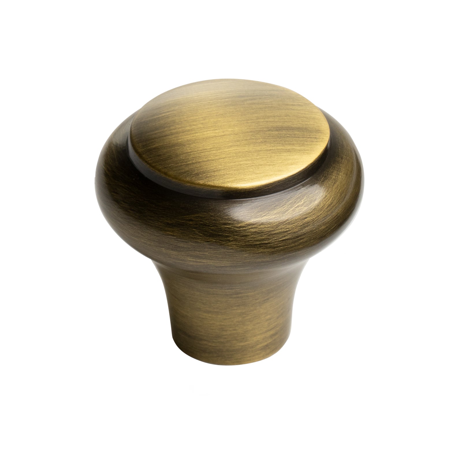 aged brass round edge cabinet knob SHOW