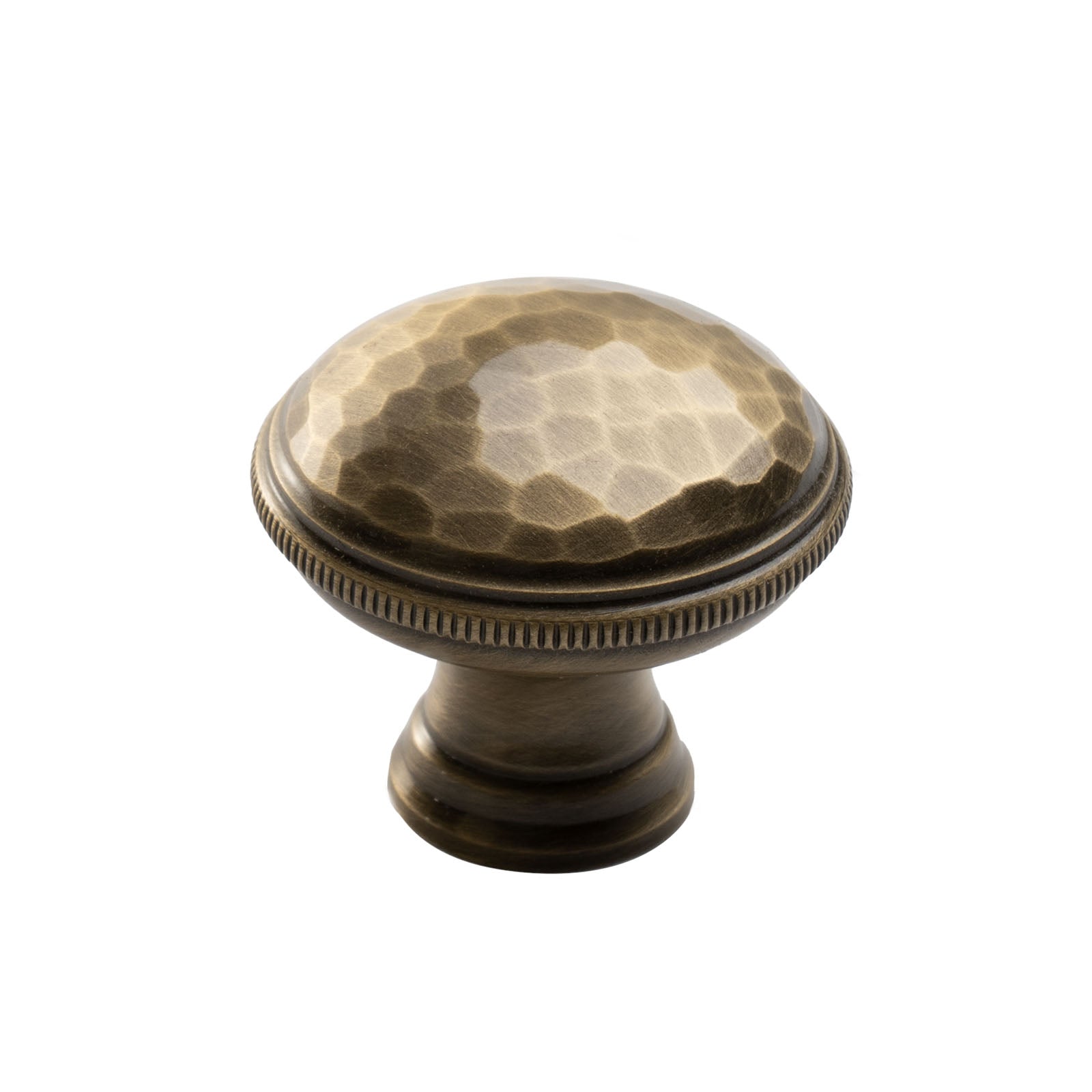 aged brass beaten cabinet knob SHOW