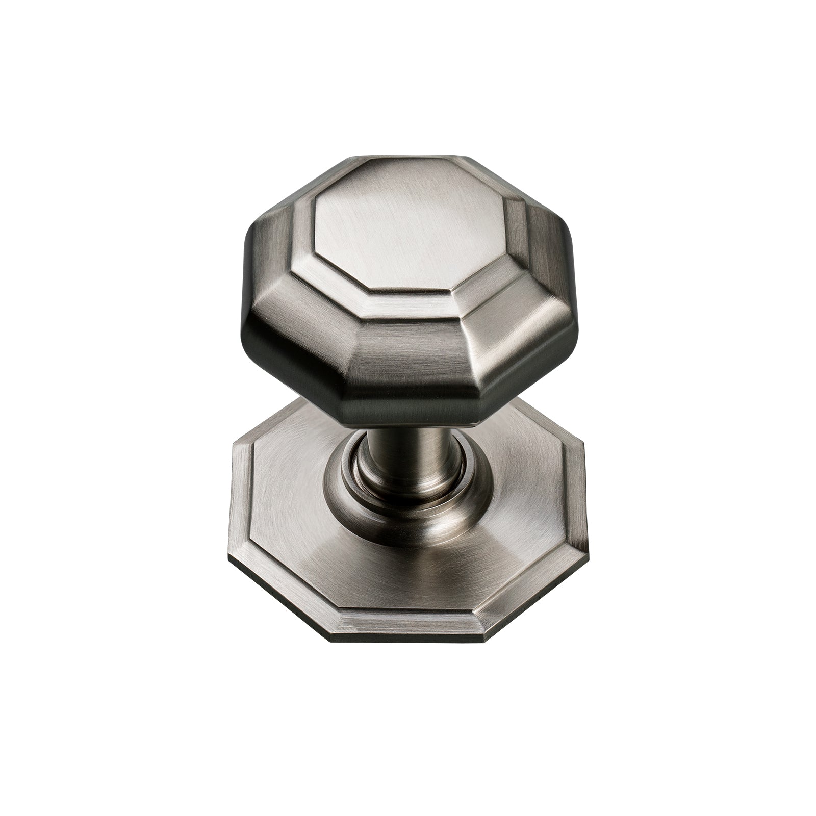 satin nickel art deco centre door knob SHOW