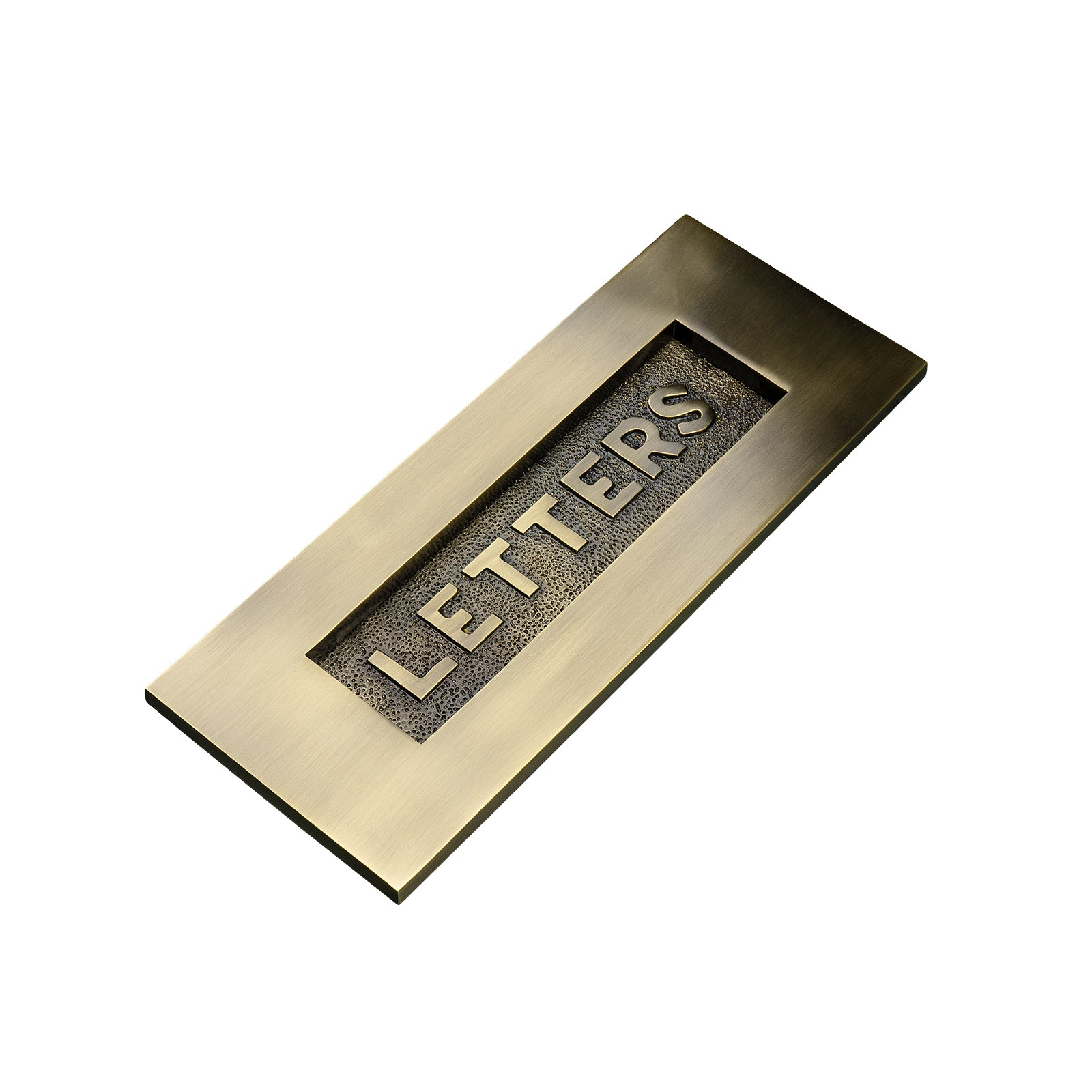 brass embossed letterplate SHOW