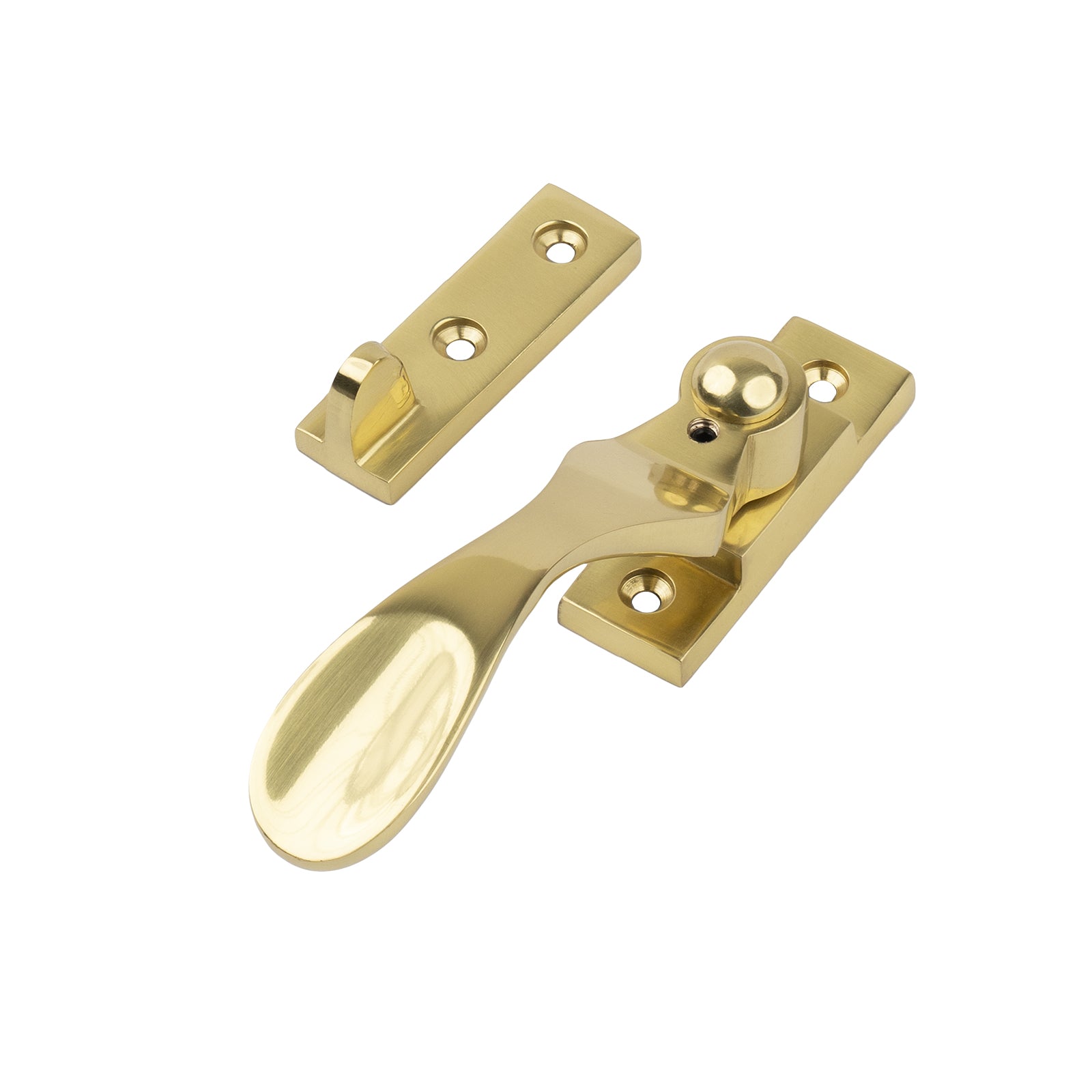 polished brass locking wedge casement fastener SHOW