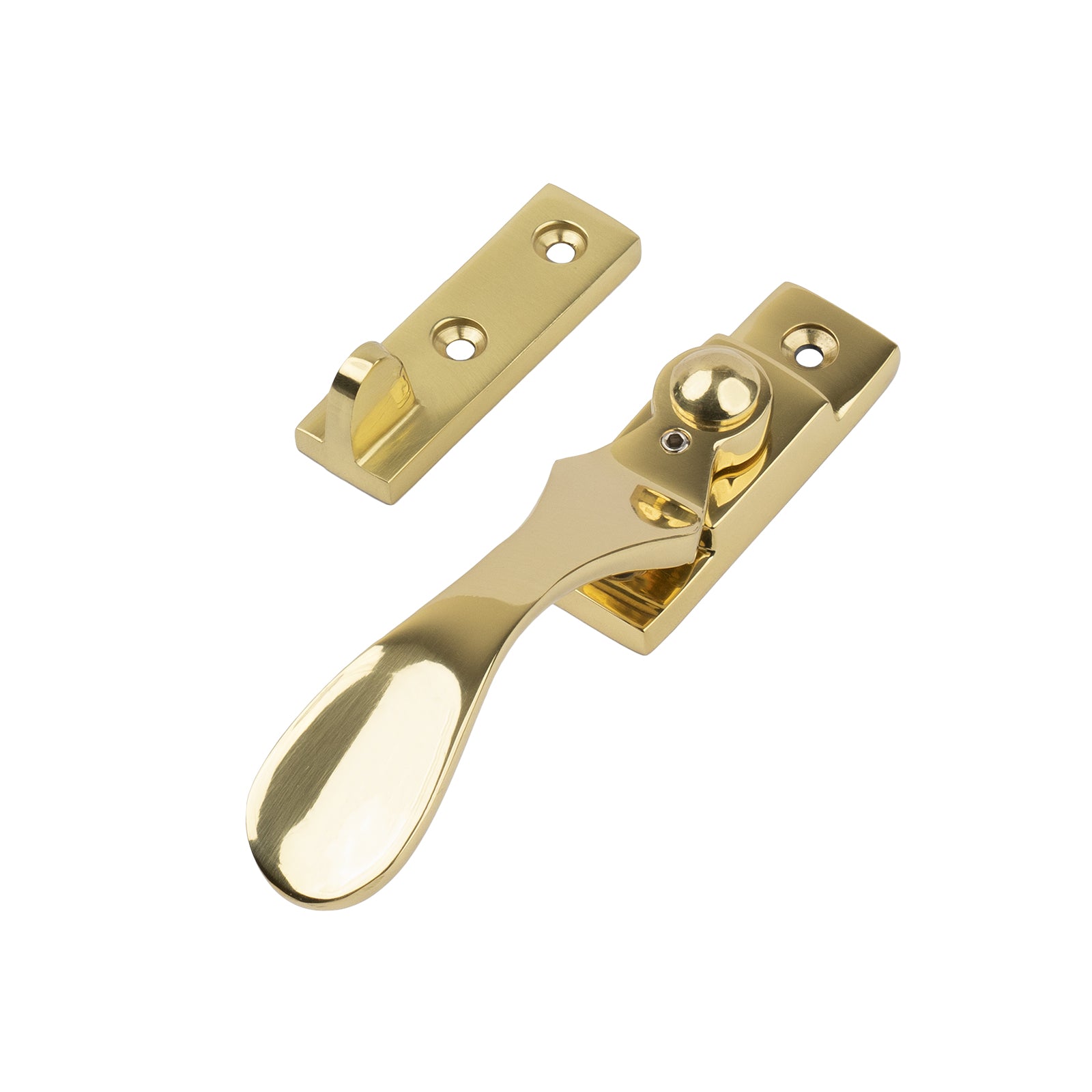 polished brass locking wedge casement fastener SHOW