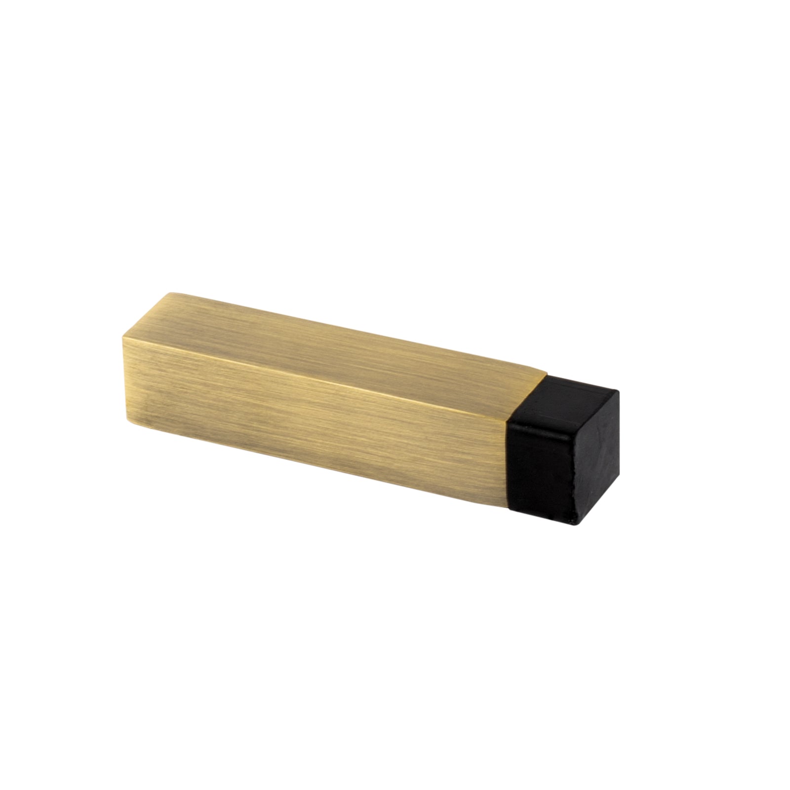 aged brass square wall mounted door stop SHOW