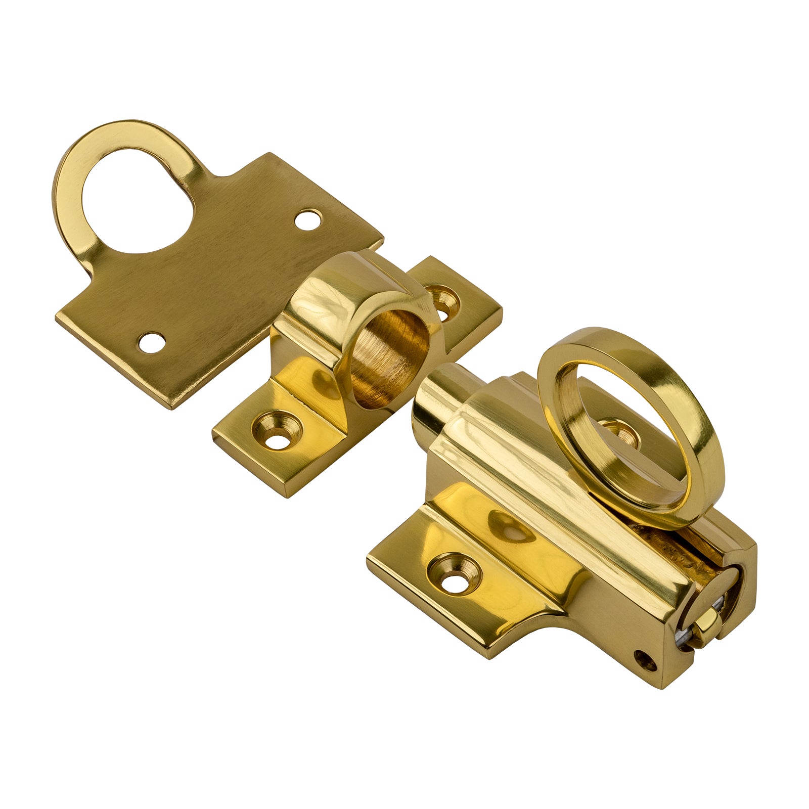 polished brass fanlight window catch, loft hatch fastener SHOW