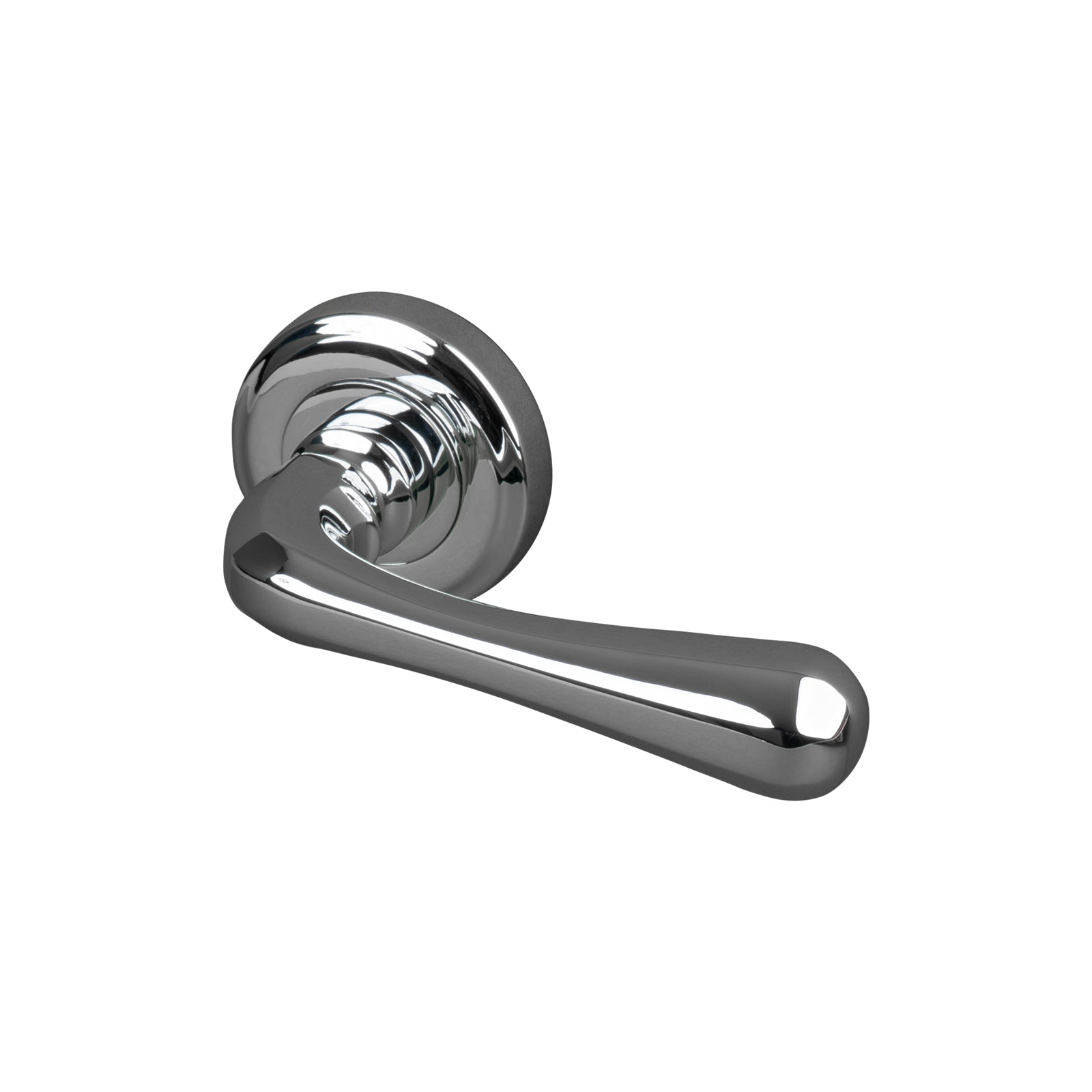 chrome Charlbury round rose door handles, 10 year mechanical guarantee SHOW