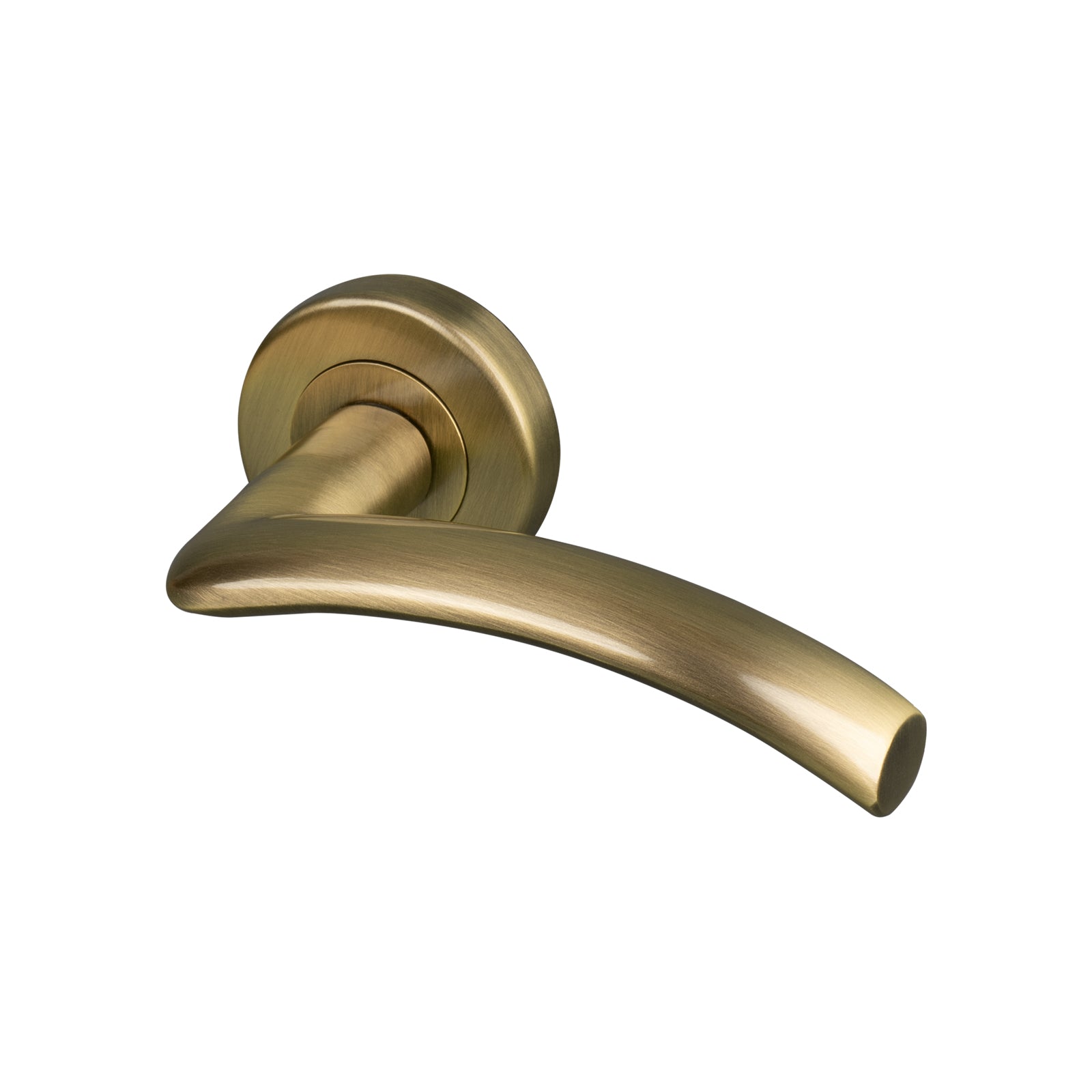 aged brass Centaur round rose door handles, lever on rose handles SHOW