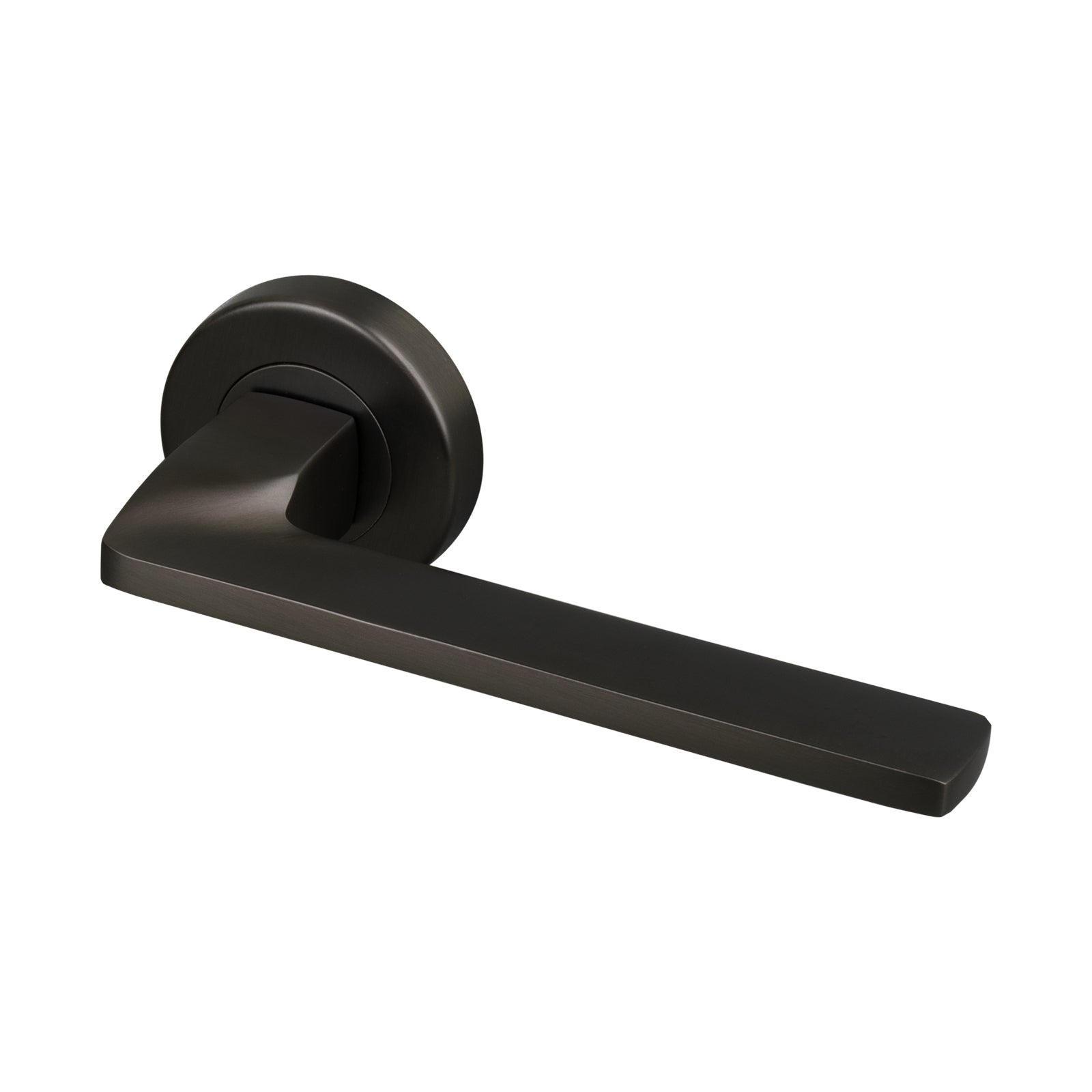 bronze round rose door handle, exterior & interior handles SHOW