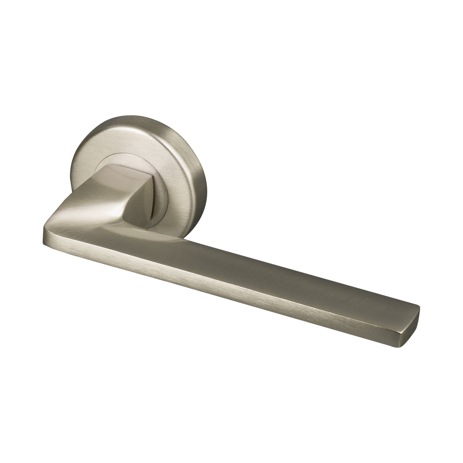 satin nickel round rose door handle, concealed fixing handle SHOW