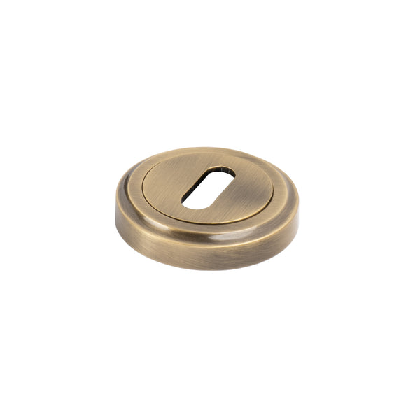 Aged Brass Round Brass Escutcheon Standard