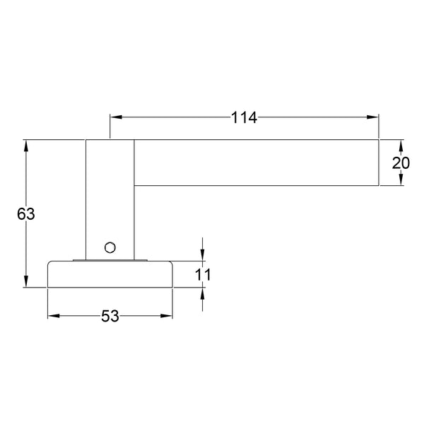 Lugano round rose door handle dimension drawing SHOW